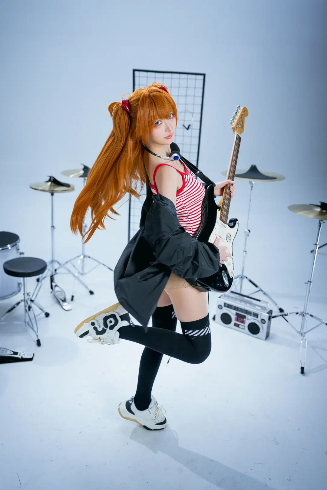 二次元摄影, EVA, 明日香cos, cosplay正片, 丝袜