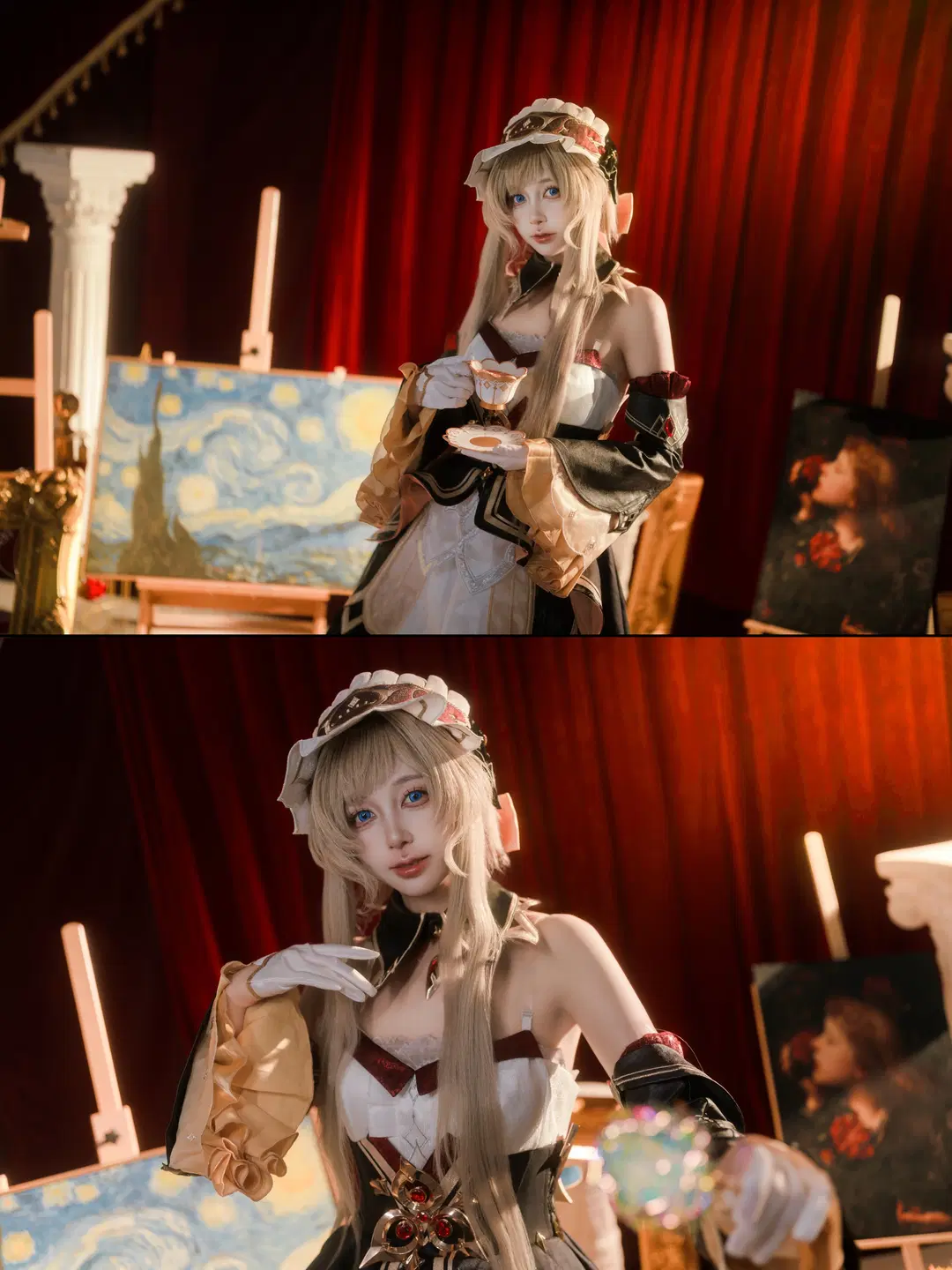 【桑多涅cos】水仙十字的女儿，原神木偶的华丽画室装扮 - 黑爱势力登场 - 第3张