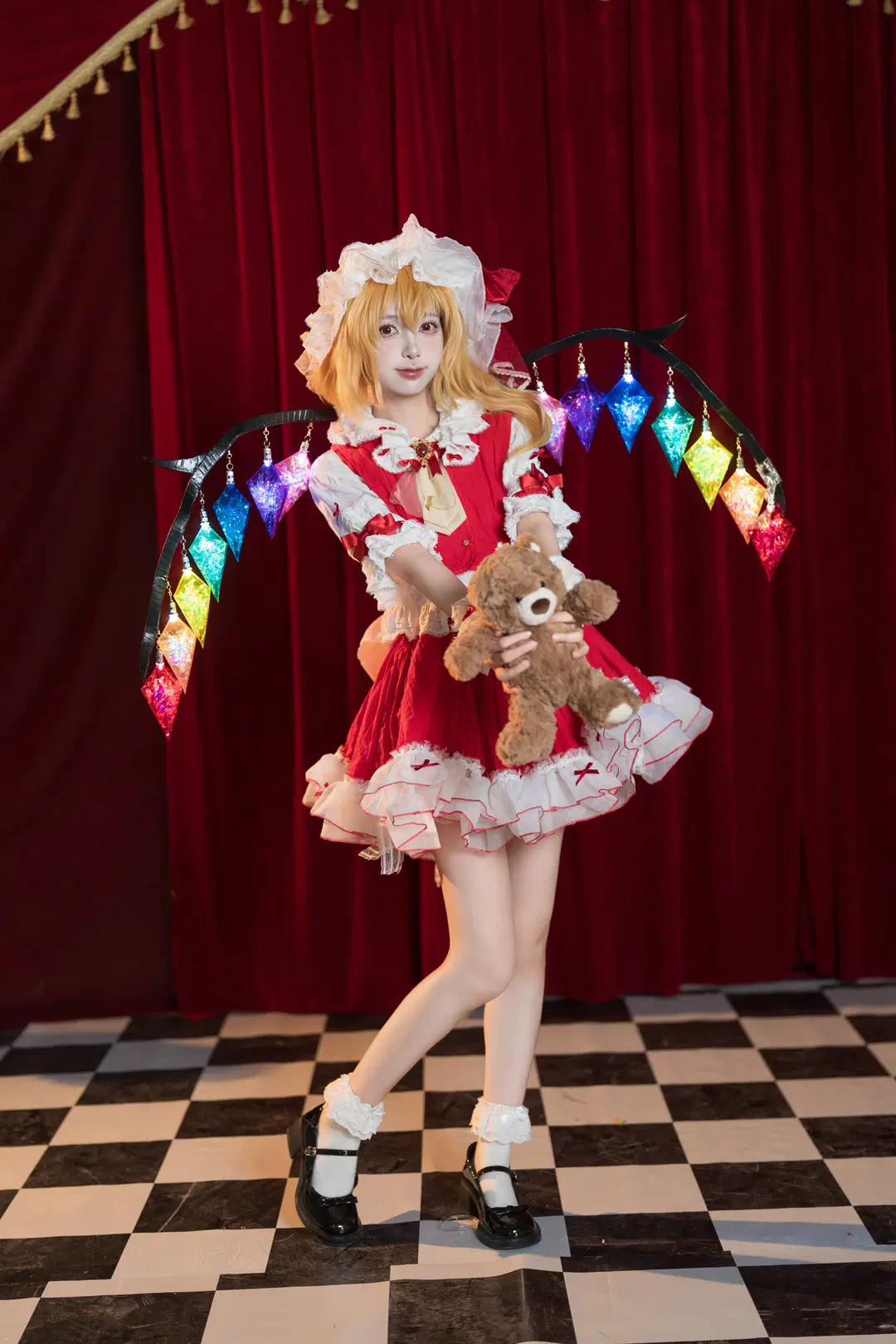 东方project, 二次元cosplay, 芙兰朵露cos, 舞台风摄影, 东方红魔乡