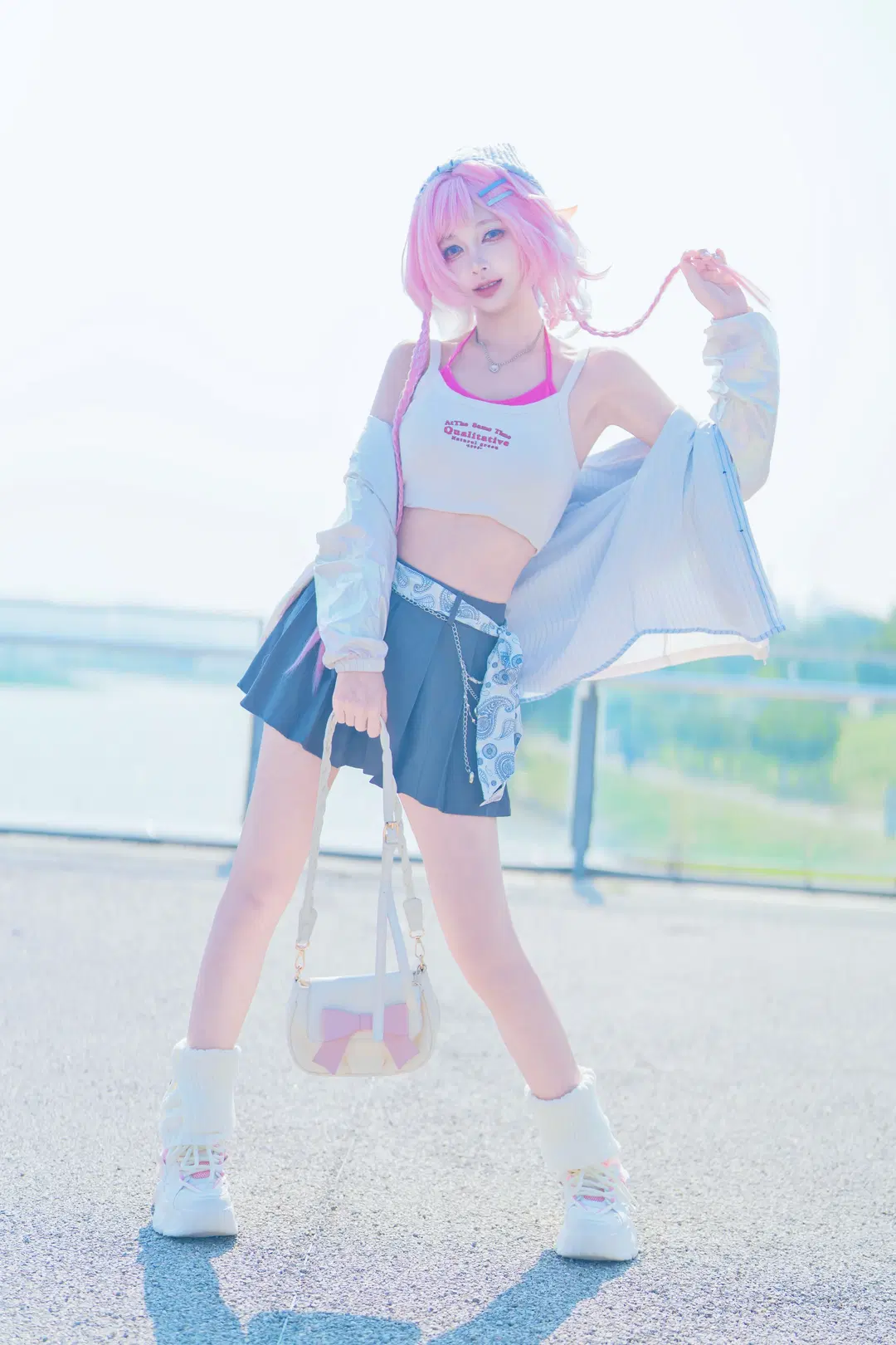 昔漣cos, 崩壞星穹鐵道, 二次元cosplay, 精靈耳假髮, 夏日外景寫真