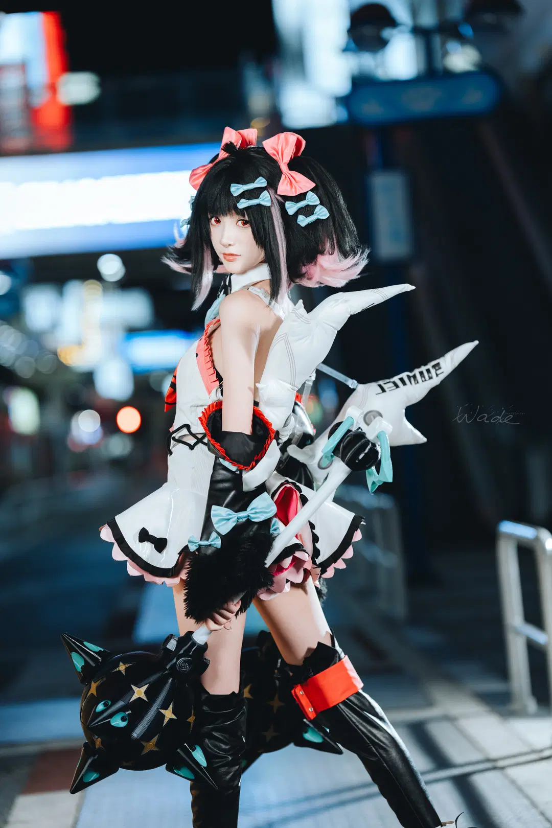 【南宫队长cos】绝区零夜色街头，机能风大锤少女 - 易木 - 第3张