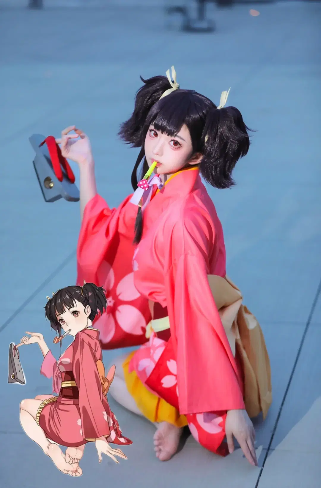 【無名cos】甲鐵城的卡巴內瑞 廢墟工業風紅和服 - 汤圆不吃蛋黄 - 第2張