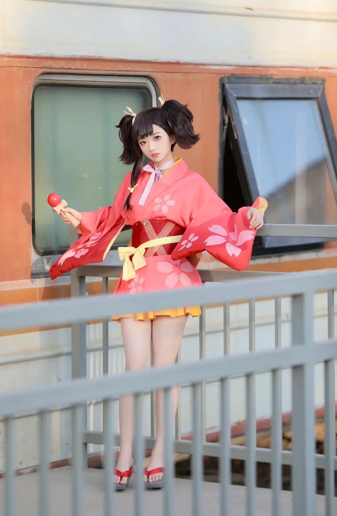 【無名cos】甲鐵城的卡巴內瑞 廢墟工業風紅和服 - 汤圆不吃蛋黄 - 第6張
