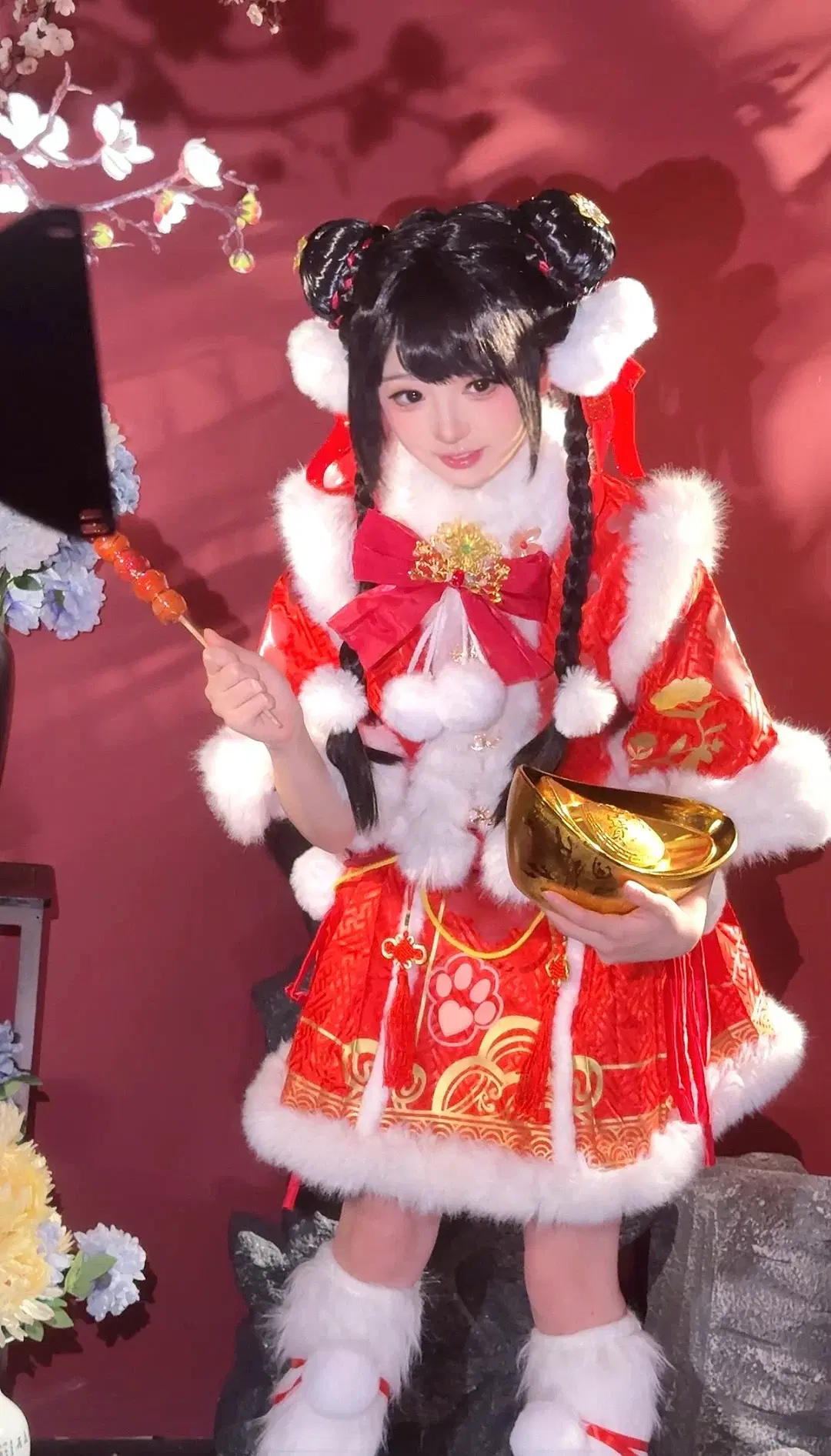 [Hu Tao cosplay] NARAKA: BLADEPOINT Hu Tao Spring Festival ACG New Year goods behind the scenes by 汤圆不吃蛋黄 - Image 4