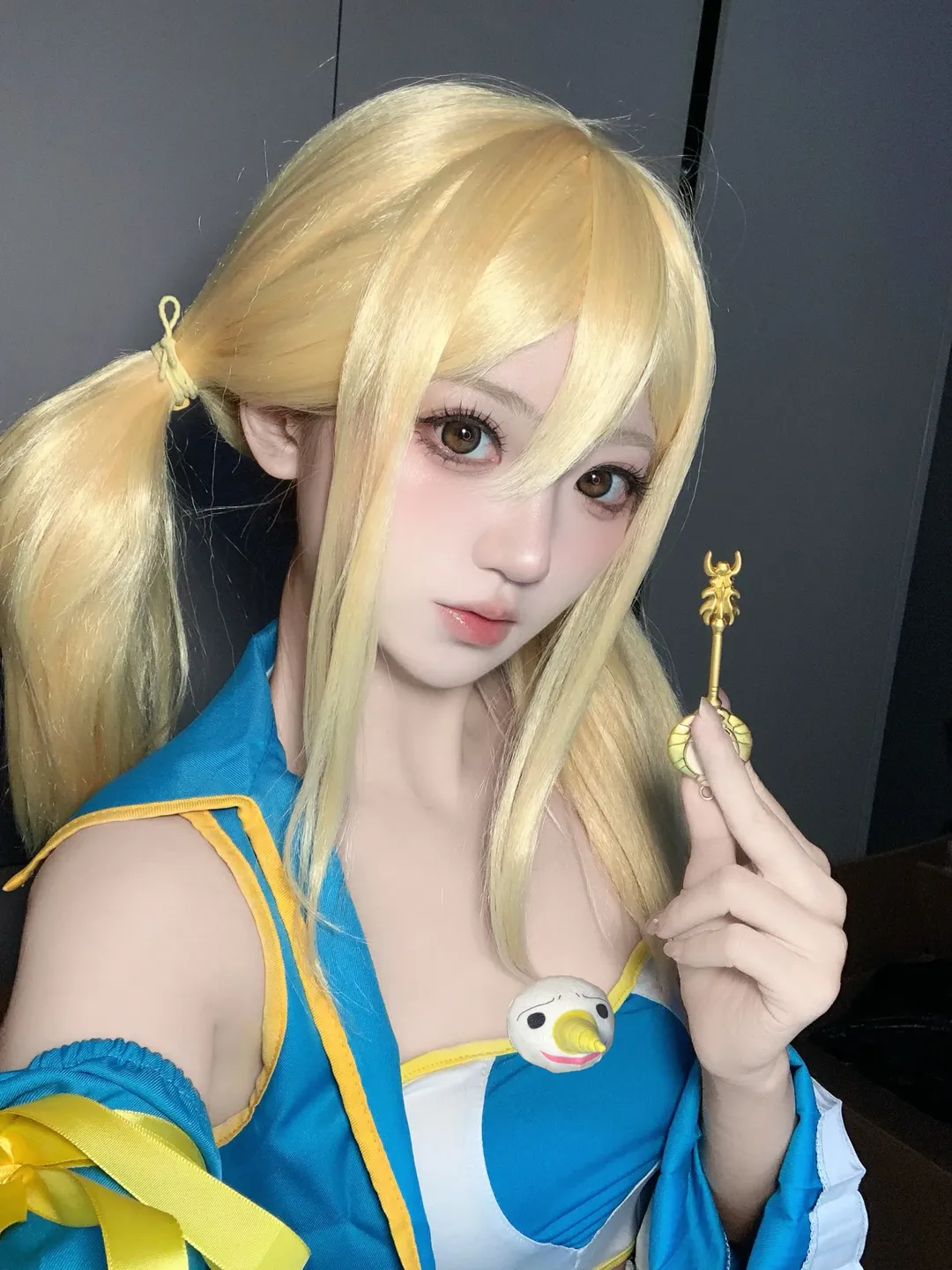 二次元少女, cosplay日常, 金发双马尾, 妖精的尾巴, 露西哈特菲利亚cos - 第1张