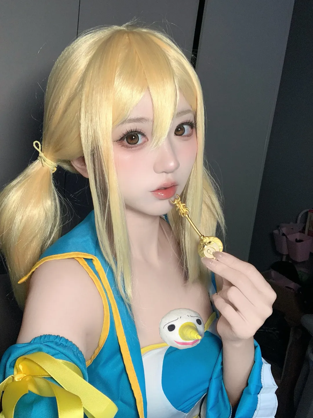 二次元少女, cosplay日常, 金髮雙馬尾, 妖精的尾巴, 露西哈特菲利亞cos