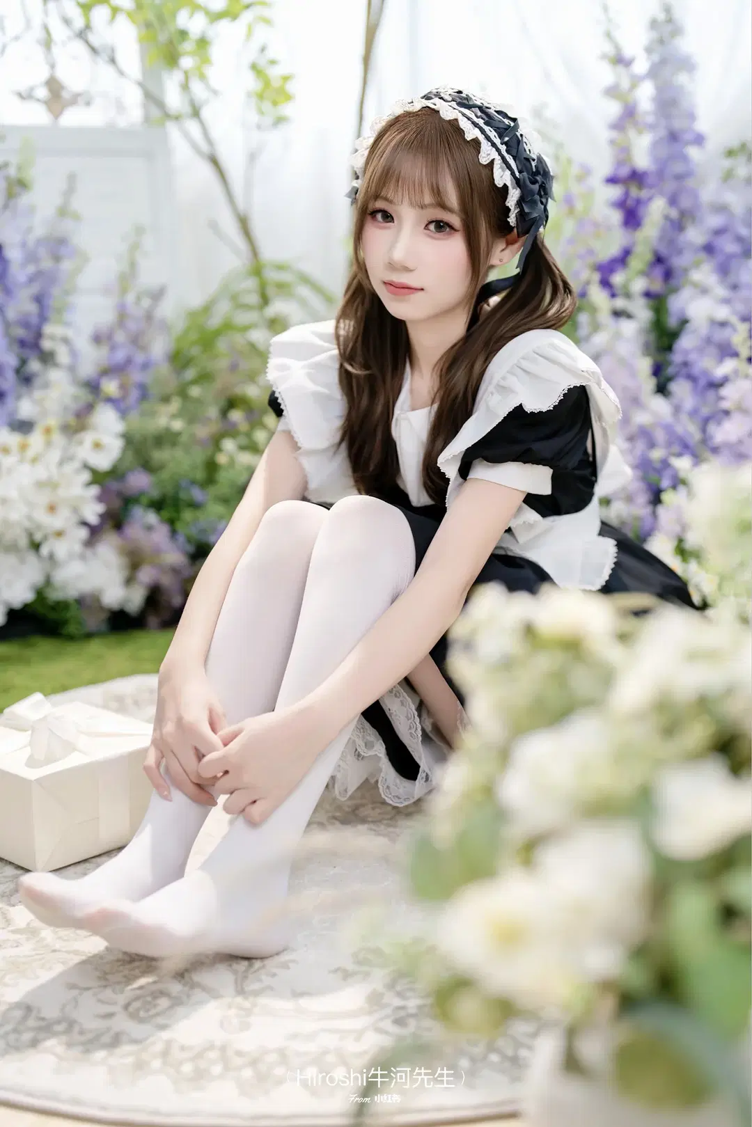 黑白蕾丝女仆装的甜美日常，白丝搭配玛丽珍鞋真的太绝了 - Hiroshi牛河先生 - 第2张