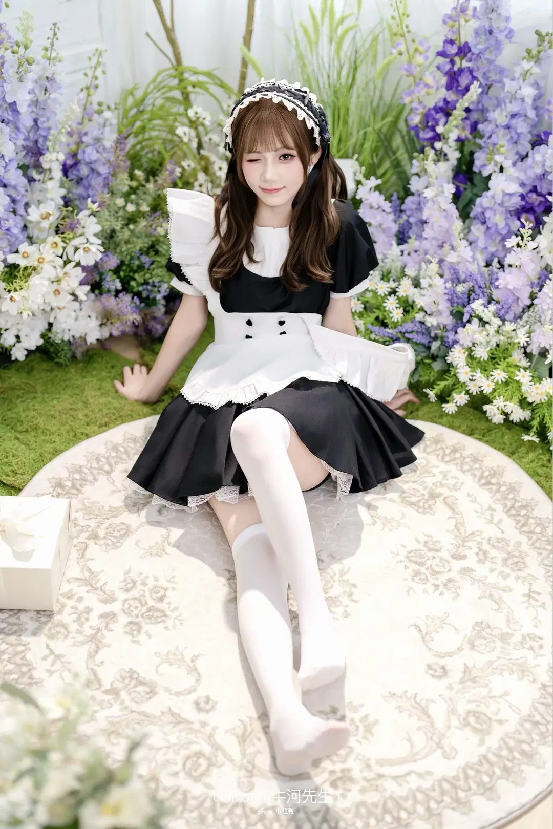 黑白蕾丝女仆装的甜美日常，白丝搭配玛丽珍鞋真的太绝了 - Hiroshi牛河先生 - 第6张