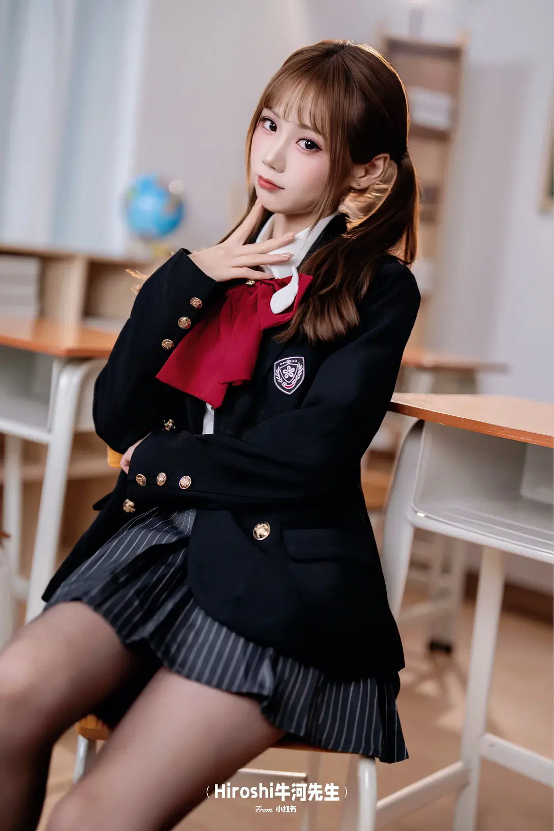 教室里的JK制服穿搭，黑丝长腿真的很出片 - Hiroshi牛河先生 - 第10张