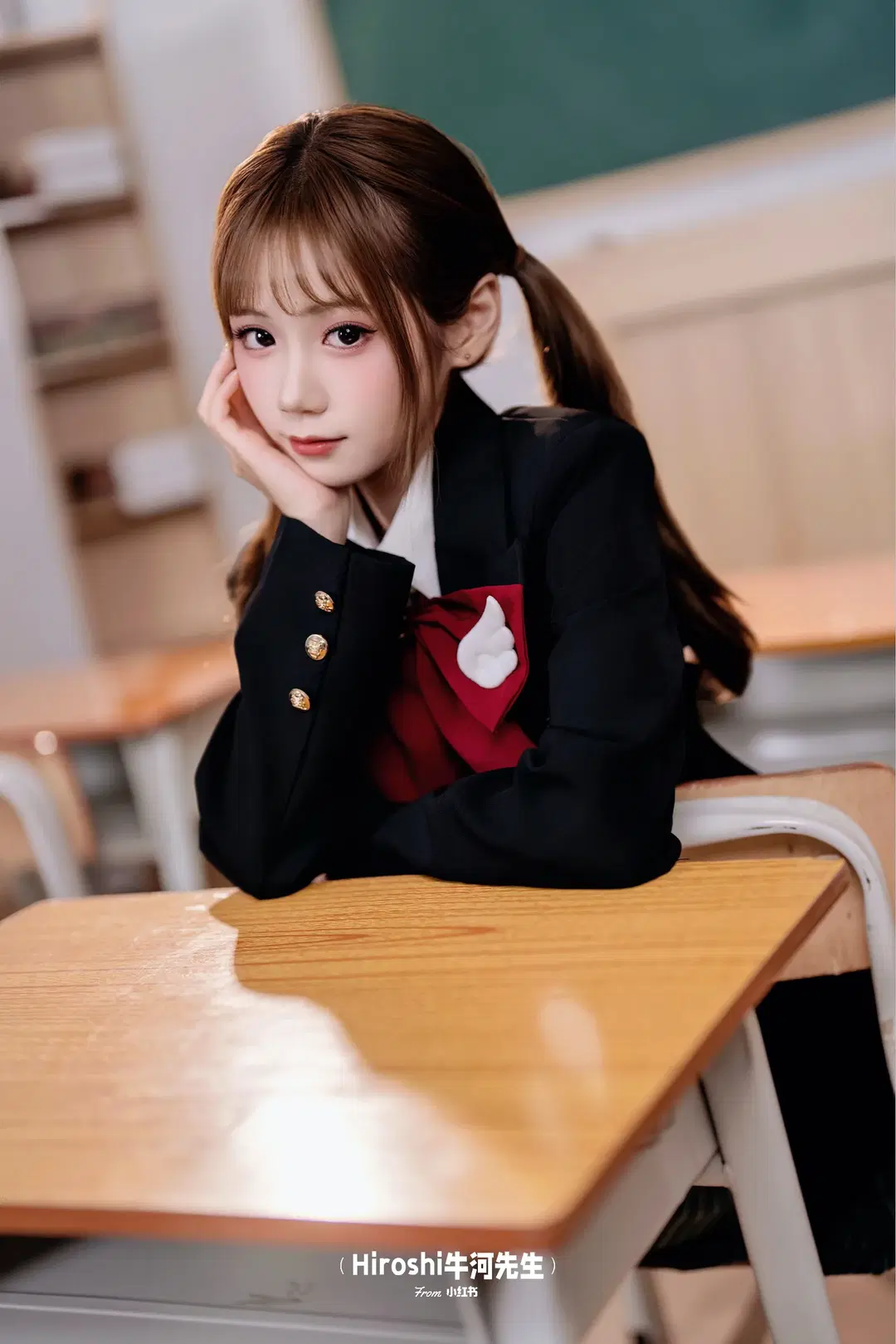 教室里的JK制服穿搭，黑丝长腿真的很出片 - Hiroshi牛河先生 - 第4张