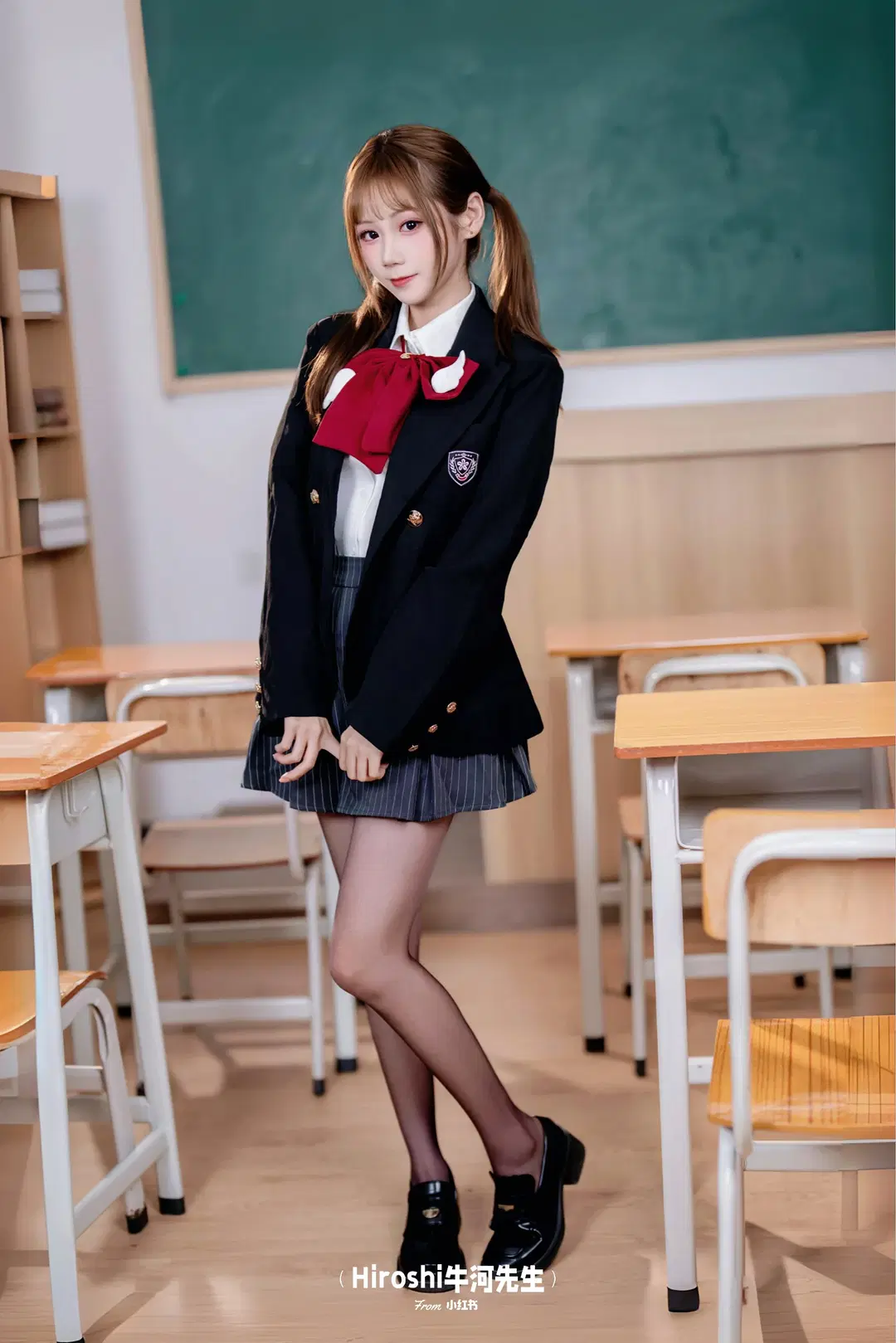 教室里的JK制服穿搭，黑丝长腿真的很出片 - Hiroshi牛河先生 - 第7张