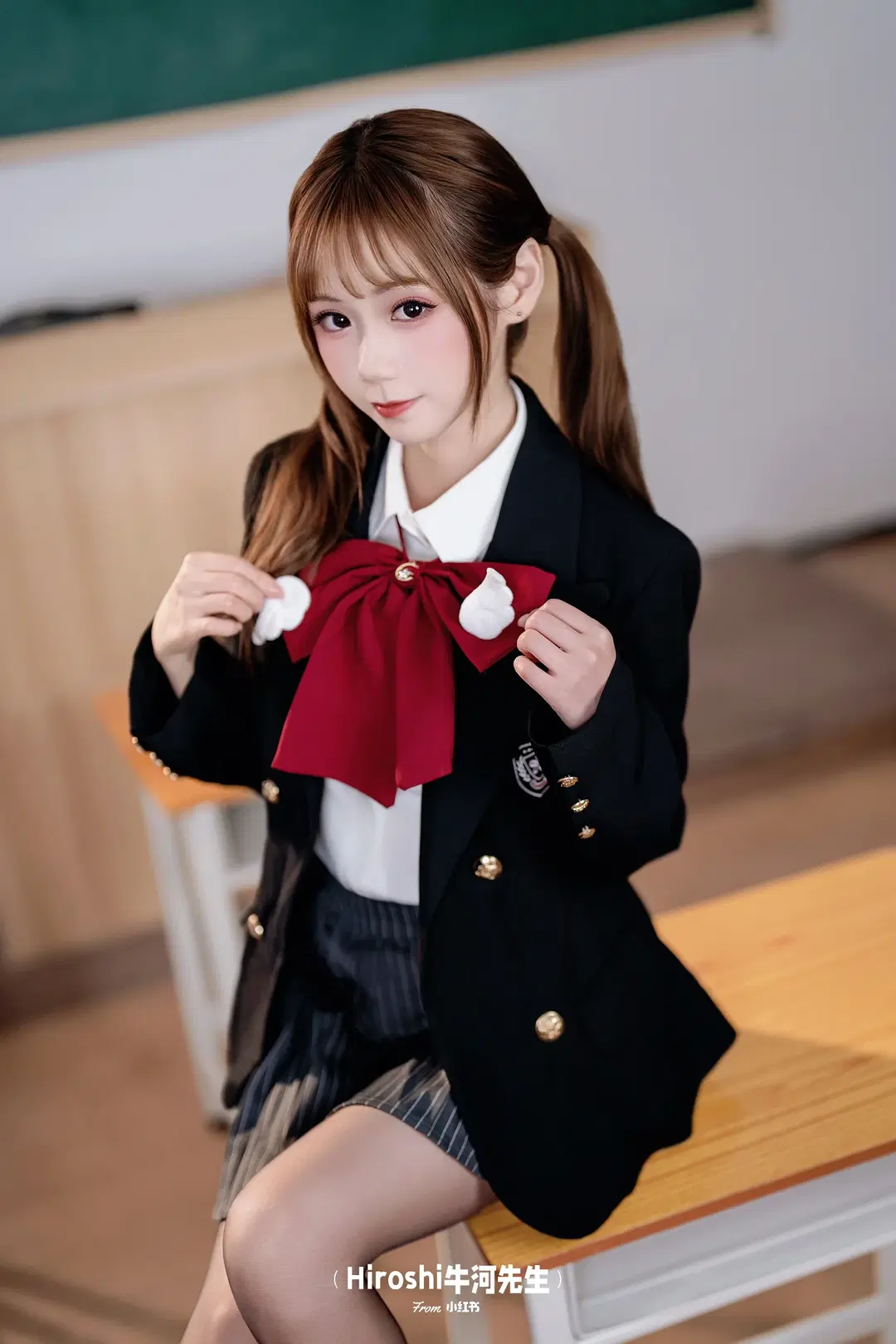 教室里的JK制服穿搭，黑丝长腿真的很出片 - Hiroshi牛河先生 - 第8张