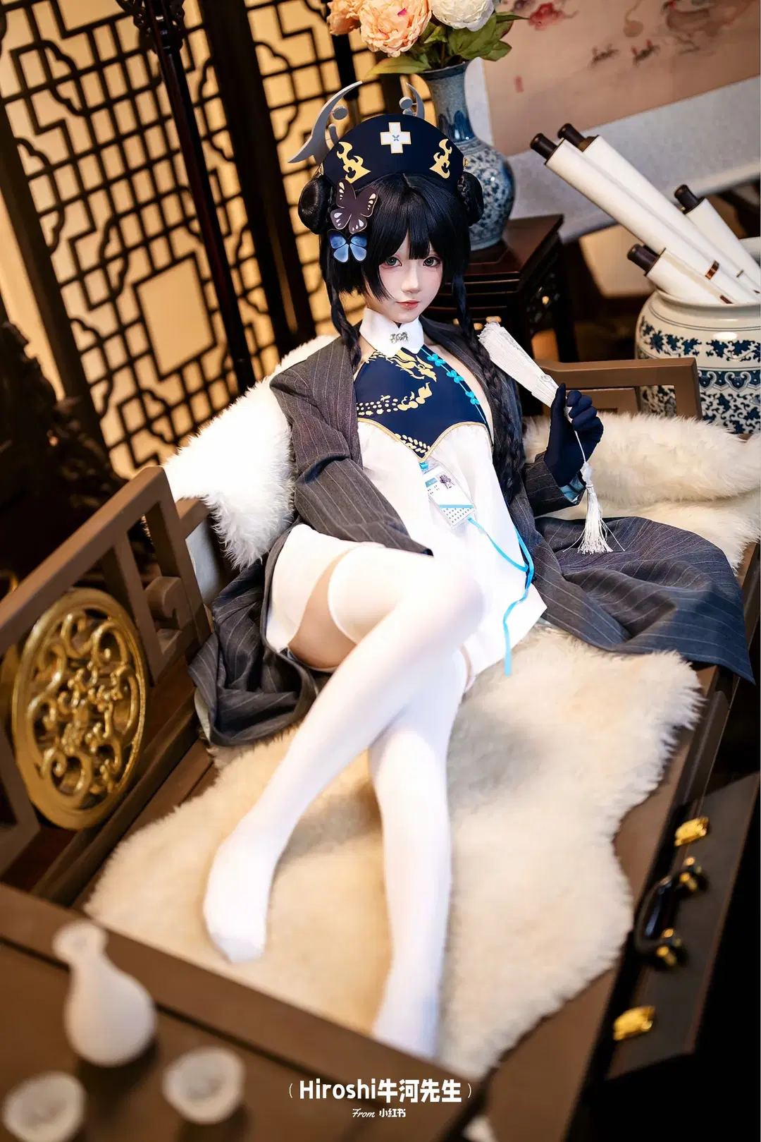 【竜華キサキ コスプレ】ブルーアーカイブ 古風な空間で微睡むアンニュイなひととき - Hiroshi牛河先生 - 3枚目