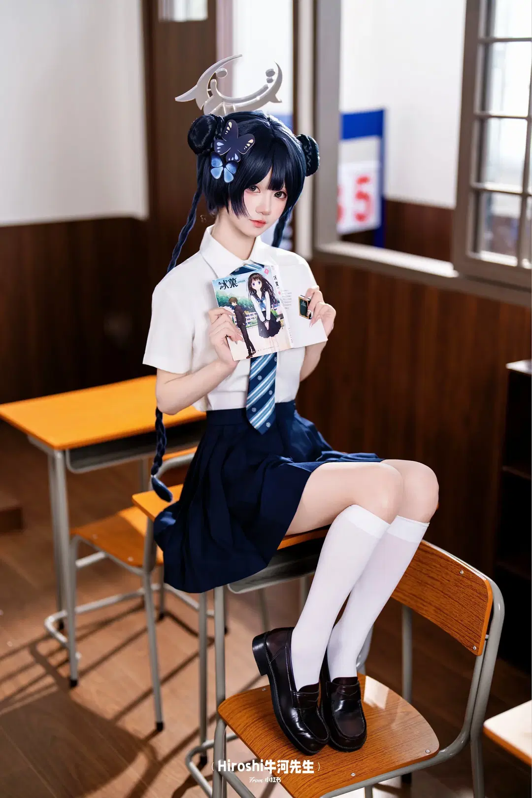 ブルーアーカイブ, キサキ コスプレ, JK制服, 独自設定, ストッキング