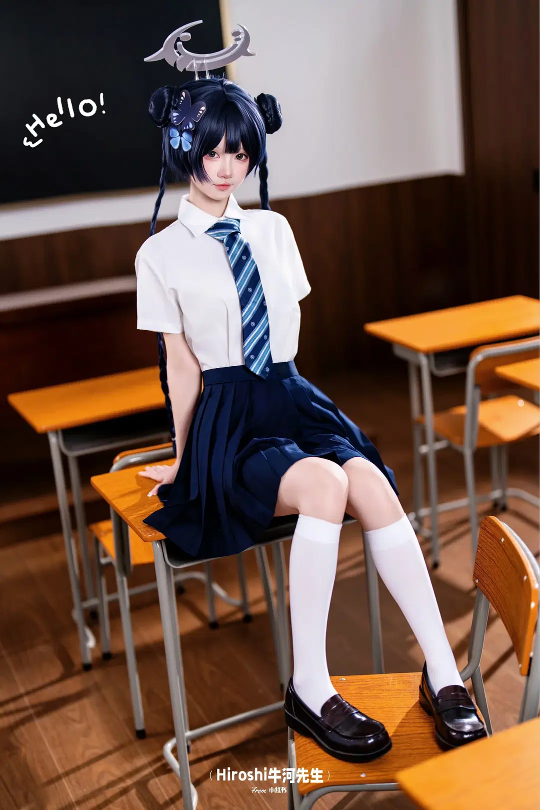 【Misaki cosplay】Blue Archive After-School JK uniform Headcanon / Original setting by Hiroshi牛河先生 - Image 9