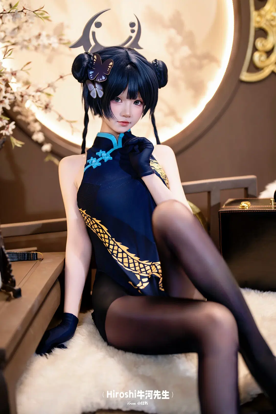 【龙华妃咲cos】蔚蓝档案龙华妃咲，中式旗袍与枪械的碰撞 - Hiroshi牛河先生 - 第4张