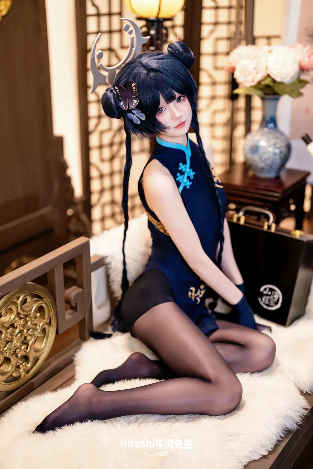 【龙华妃咲cos】蔚蓝档案龙华妃咲，中式旗袍与枪械的碰撞 - Hiroshi牛河先生 - 第5张