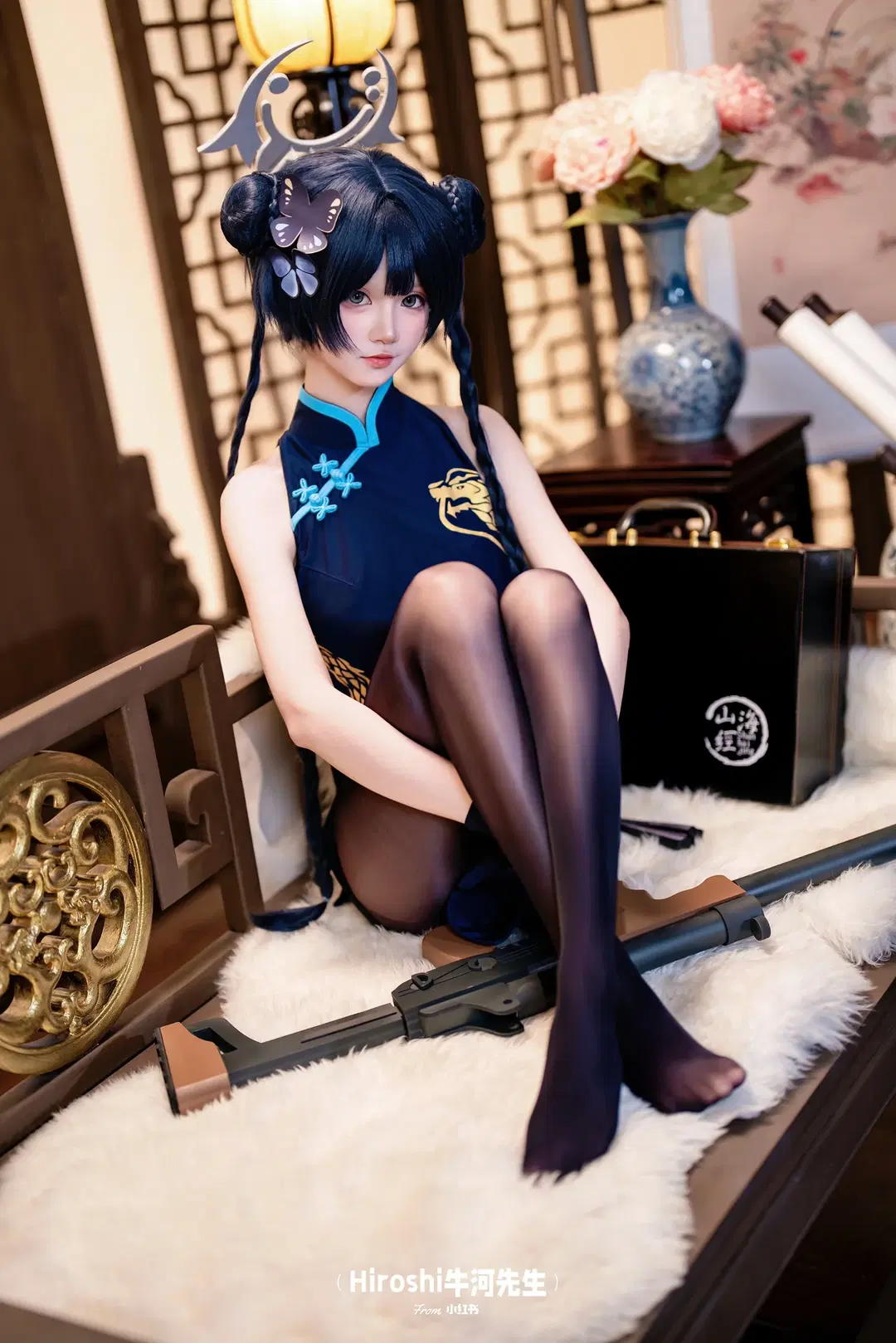 【龙华妃咲cos】蔚蓝档案龙华妃咲，中式旗袍与枪械的碰撞 - Hiroshi牛河先生 - 第6张