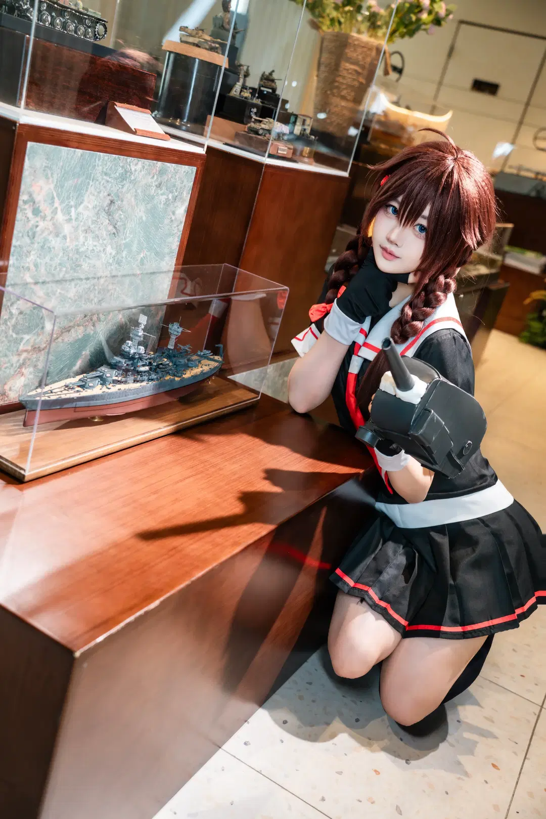 【佐世保之時雨cos】艦隊colletion的紅黑重灌與夜景倒影 - 休伊朗灵童转世 - 第2張