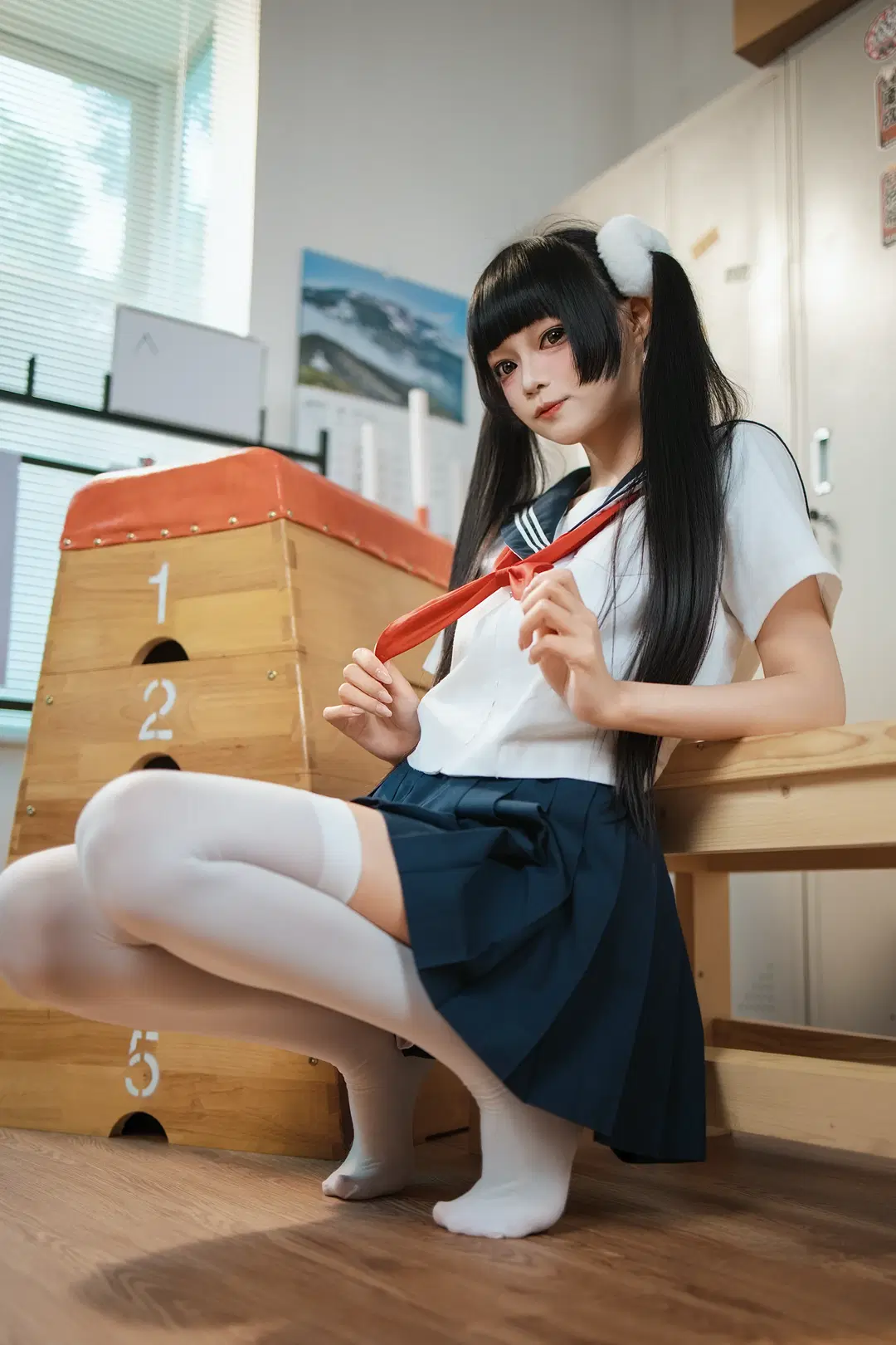 体育室JK制服拍摄记录 - 晓歪xyyy - 第4张