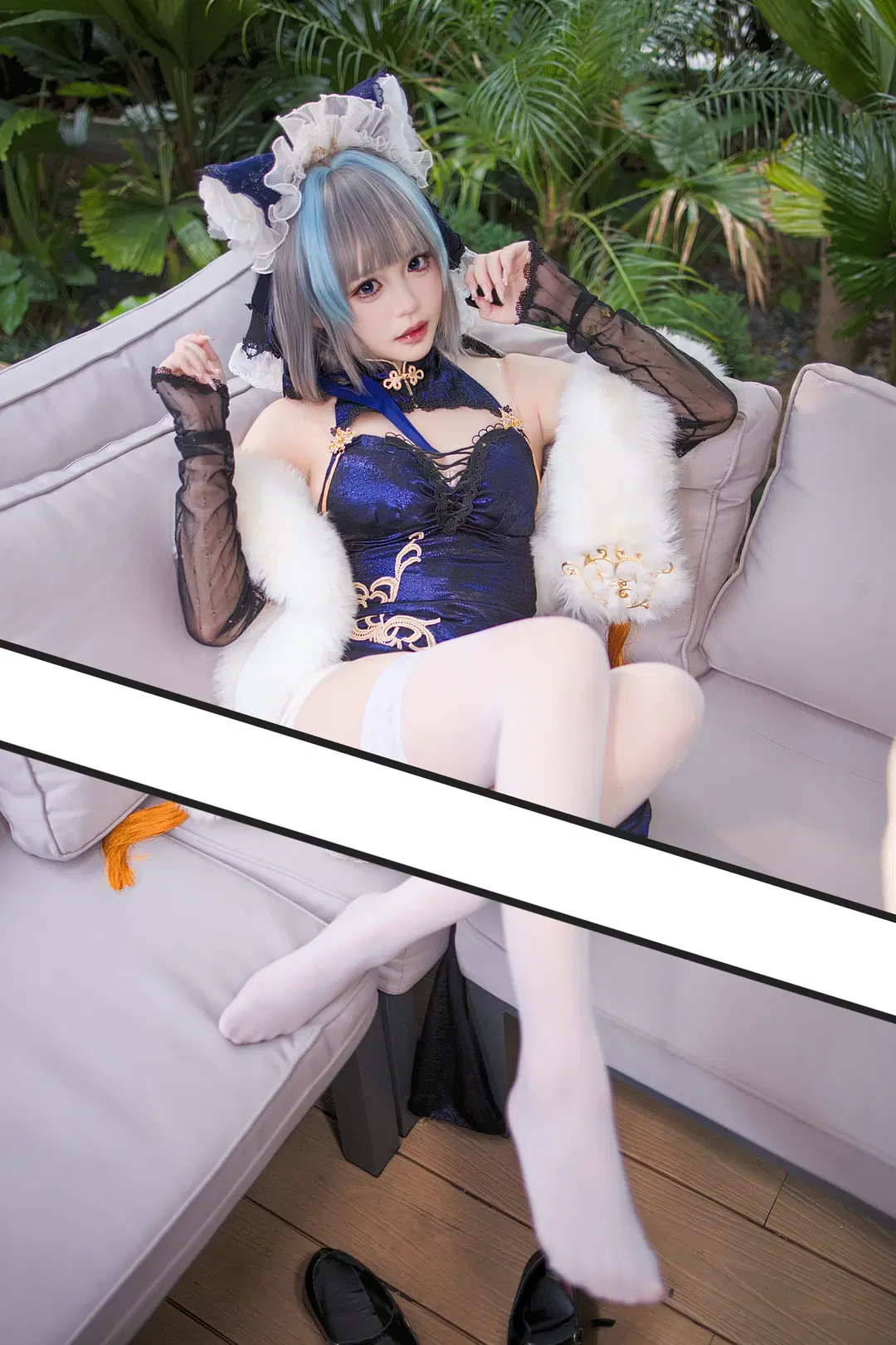 [Cheshire Cosplay] Azur Lane: Cheshire's Blue Maid Style Photoshoot by 晓歪xyyy - Image 2