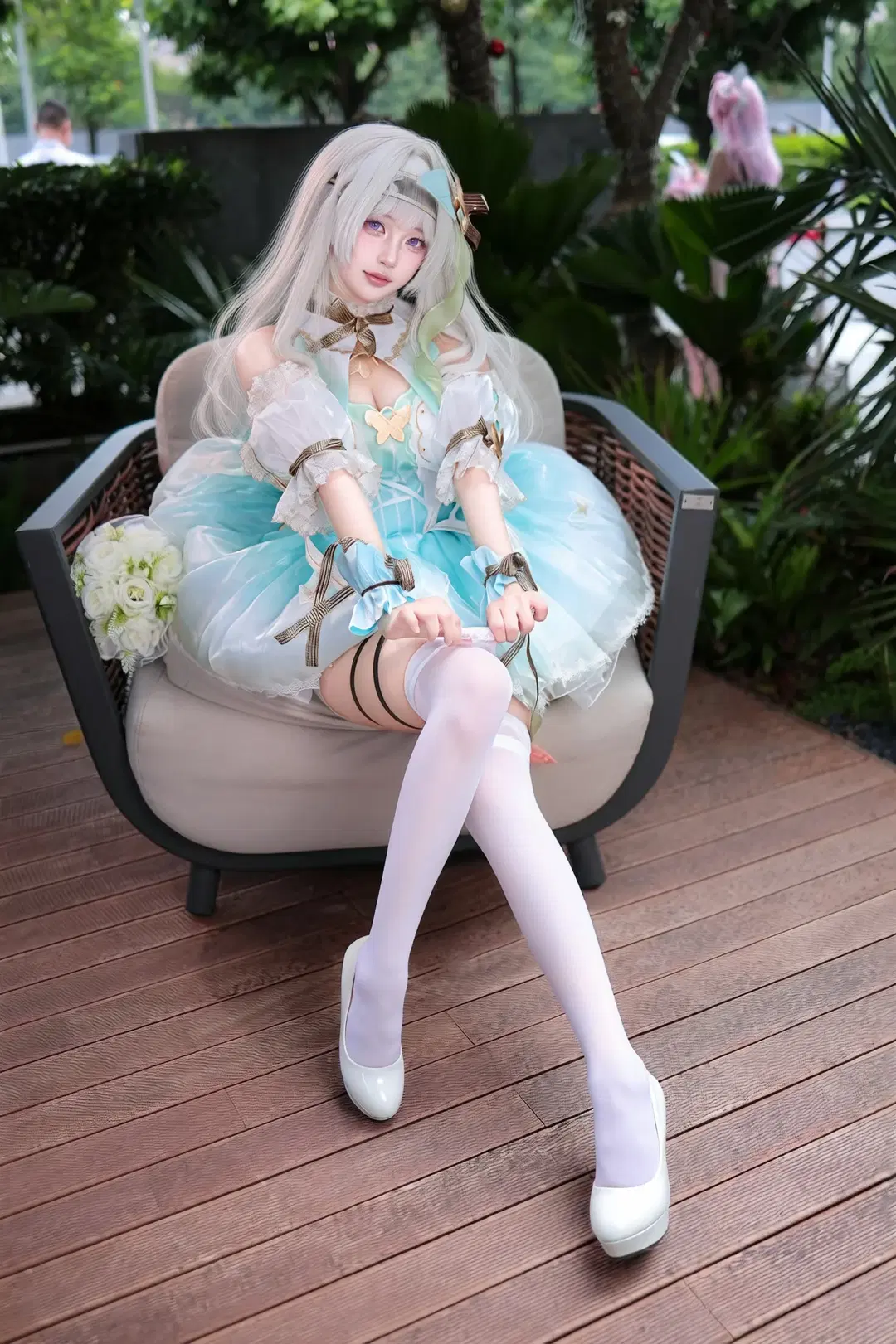 崩坏星穹铁道, 流萤cos, 游戏cosplay, 白丝cos, 流萤花嫁