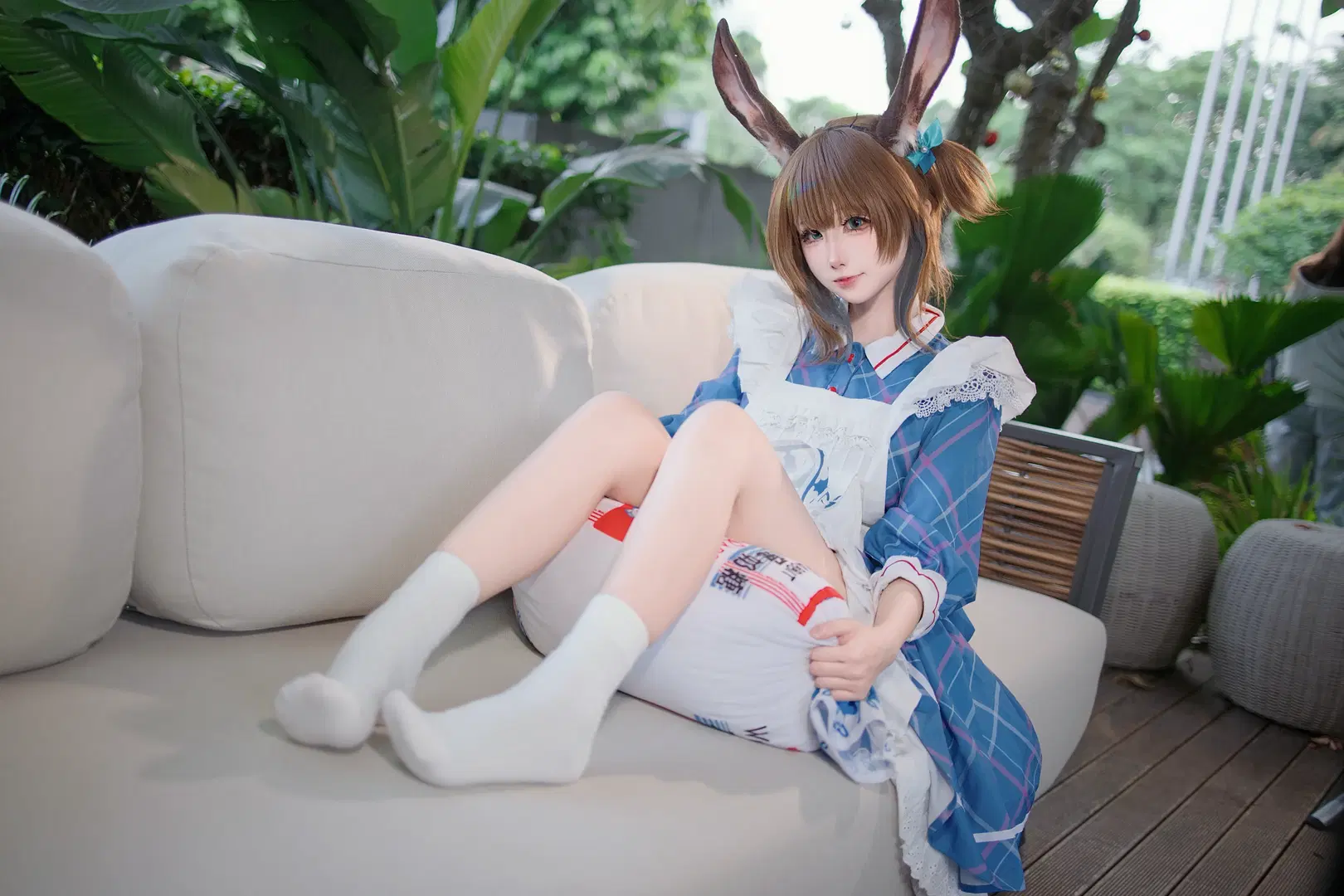 明日方舟, 阿米娅cos, 户外cos, 兔耳娘, 大白兔奶糖