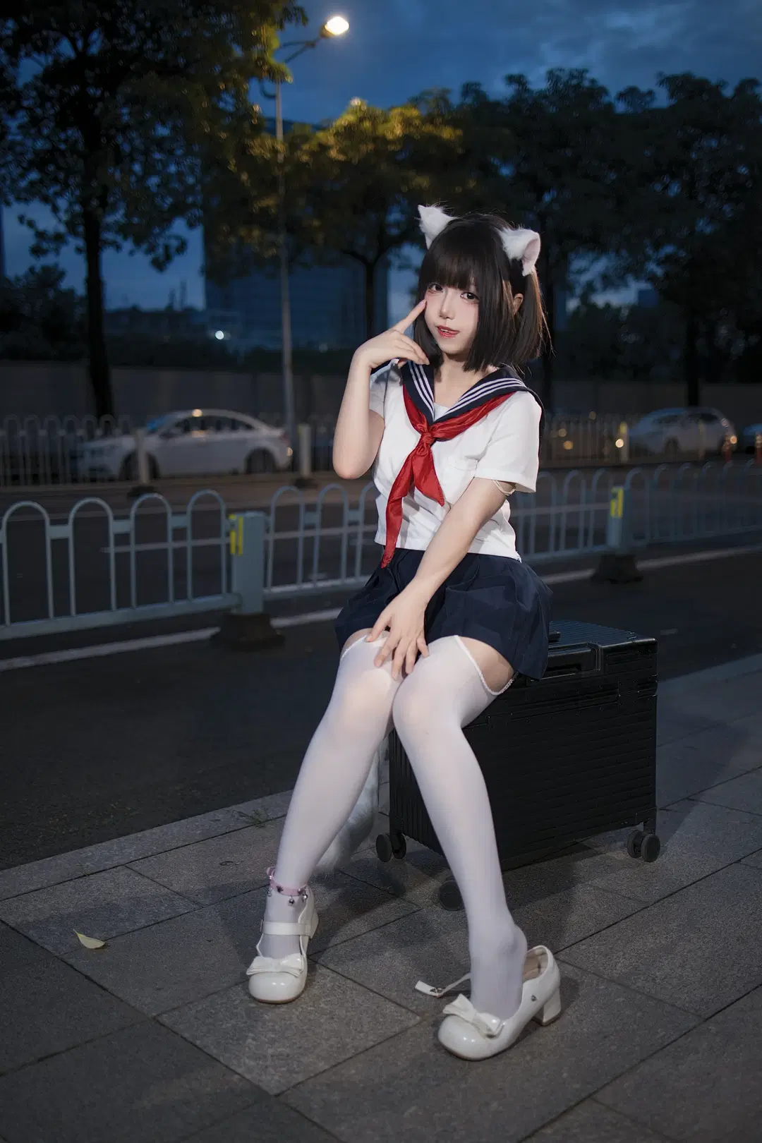 萤火虫漫展, JK制服, 水手服, 兽耳娘, 白色丝袜