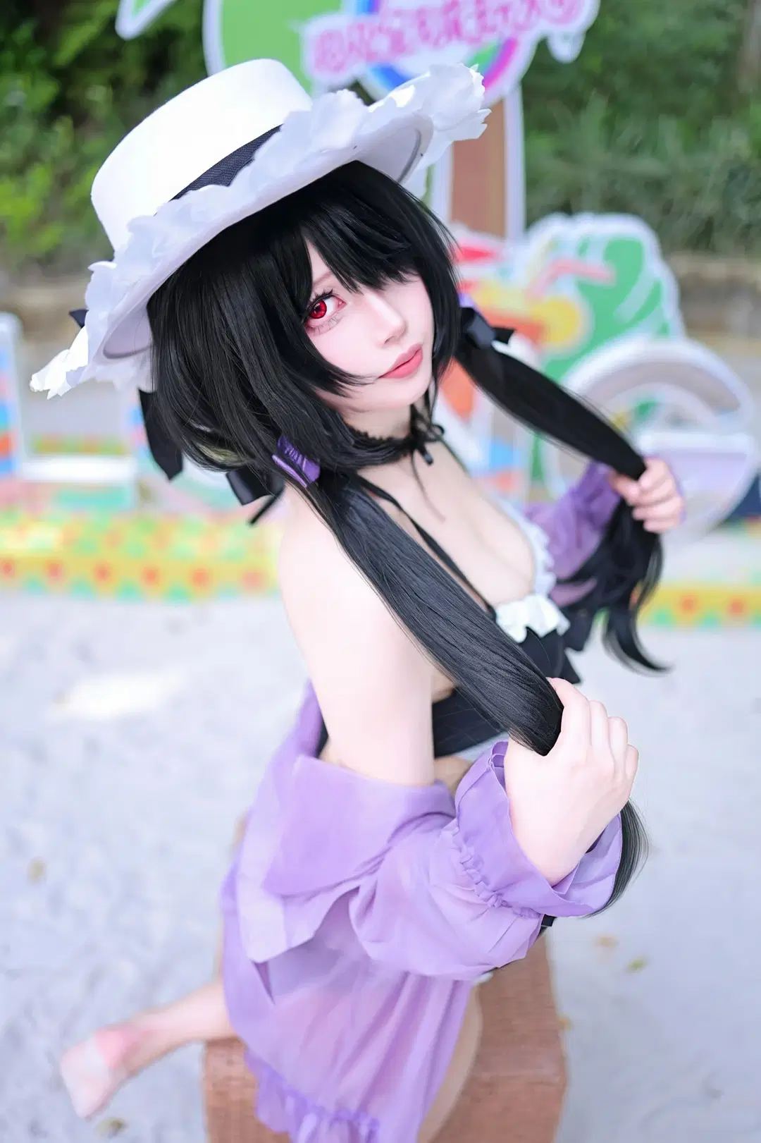 【時崎狂三 コスプレ】『デート・ア・ライブ』真夏のビーチ水着企画 - 晓歪xyyy - 2枚目
