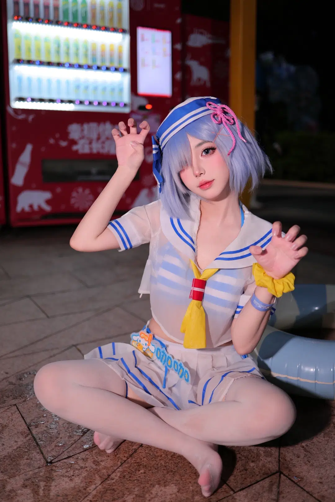 【雷姆cos】從零開始的異世界生活 泳裝水手服夜景正片 - 晓歪xyyy - 第2張