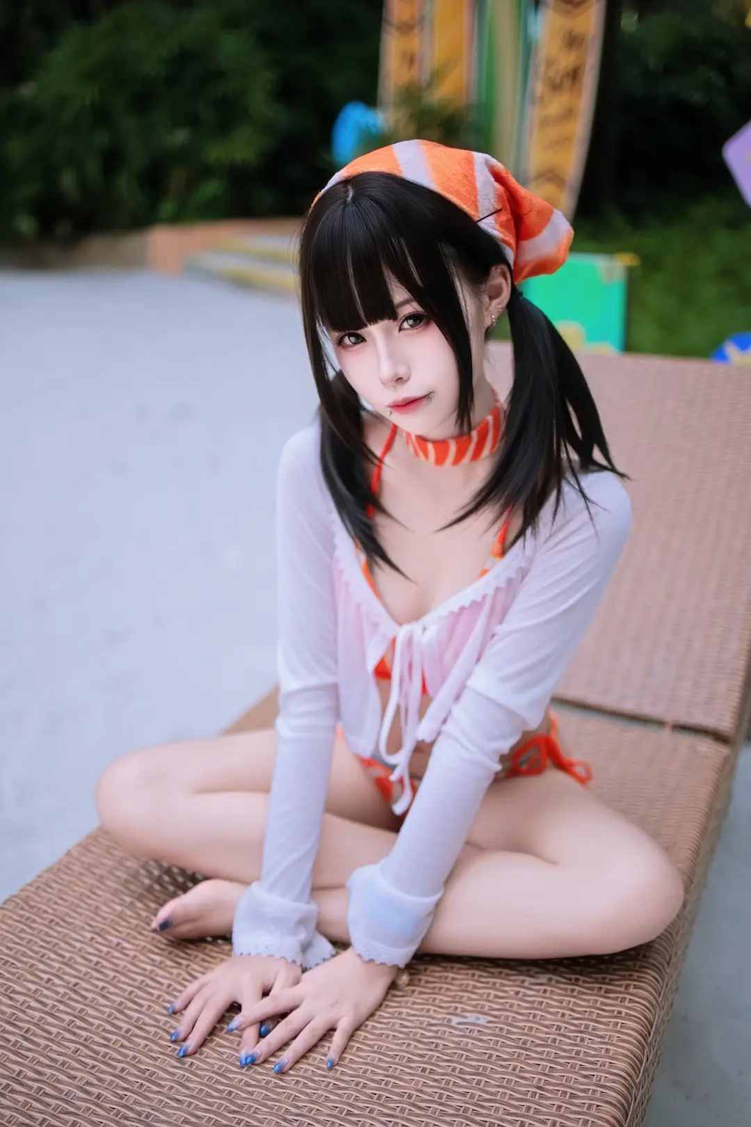夏日寫真, cosplay攝影, 水上樂園, 泳裝穿搭, 三文魚泳裝 - 第1張