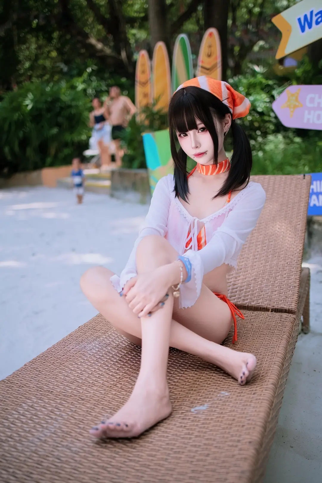 夏日寫真, cosplay攝影, 水上樂園, 泳裝穿搭, 三文魚泳裝 - 第3張