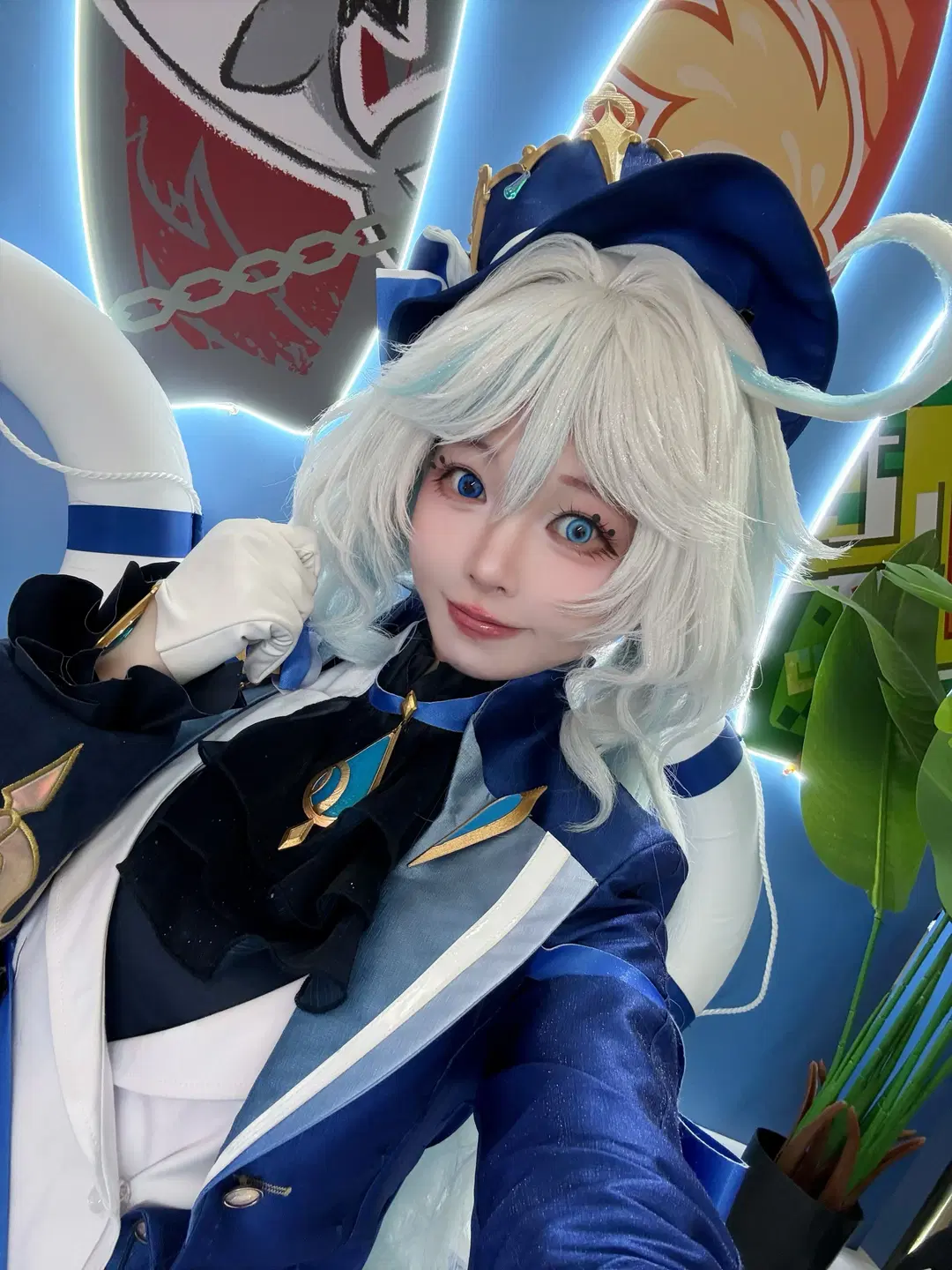 原神, 漫展返图, 芙宁娜cos, 白丝穿搭, 原神仲夏派对快闪