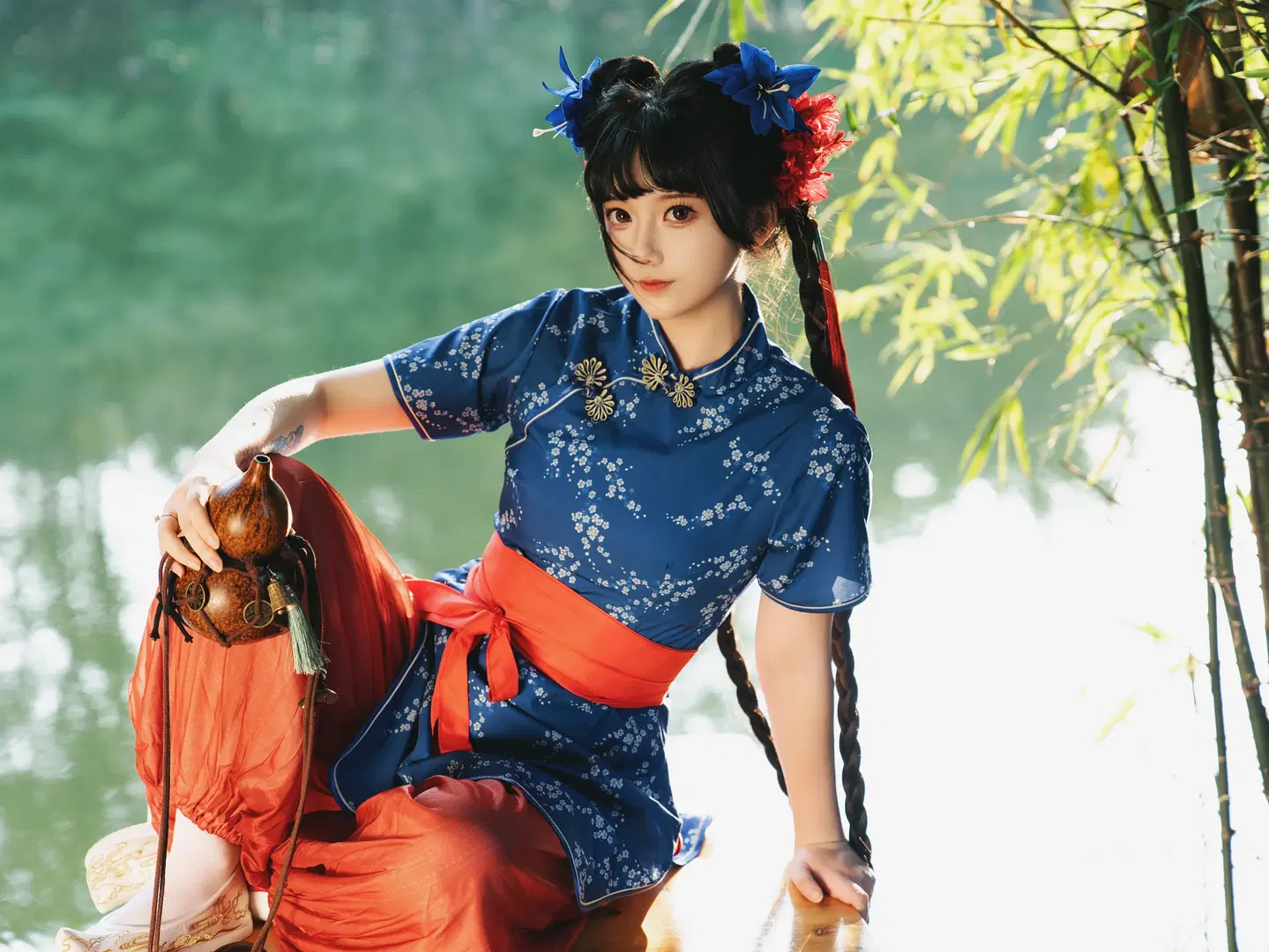 【中華娘】漢服のメイクとスタイリング、古典庭園で江湖風の少女になる：中国風写真＆コスプレ - 森森Rikka - 5枚目