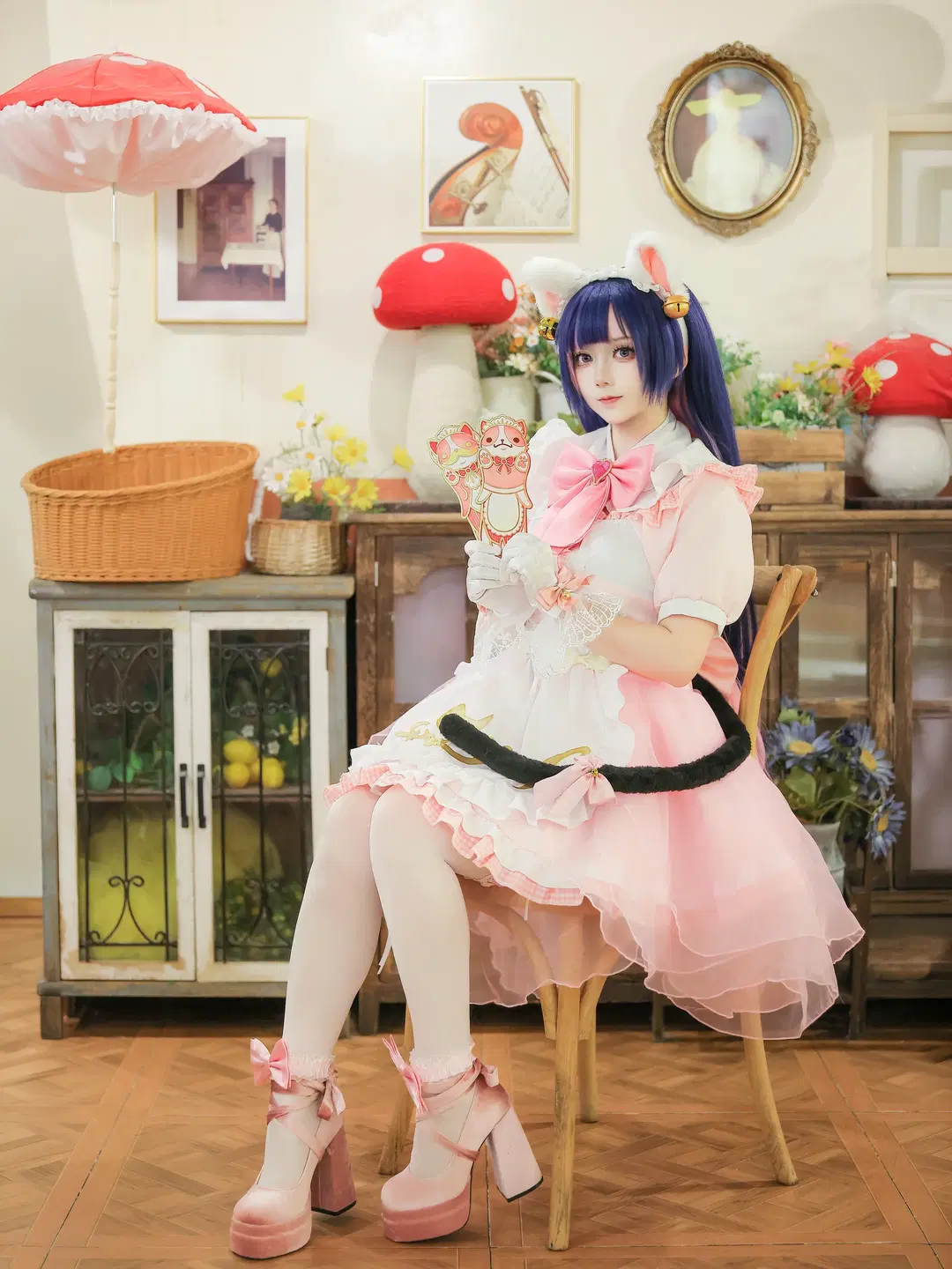 白丝, 守望先锋, 猫耳女仆, 雾子cos, 猫咖写真