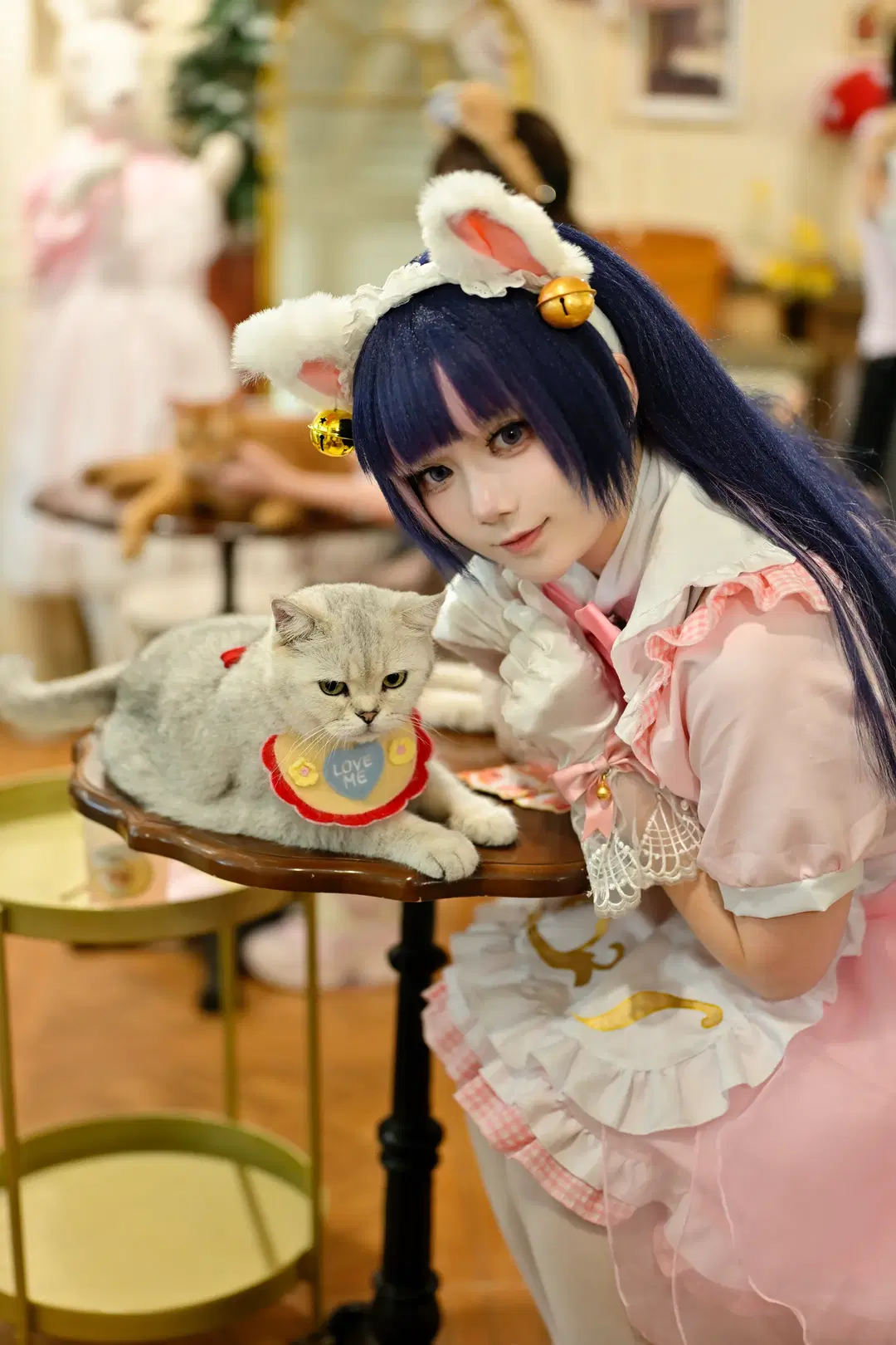 【キリコ コスプレ】『オーバーウォッチ』甘カワ猫カフェ：白耳＆黒尻尾のにゃんこ降臨 - 森森Rikka - 4枚目