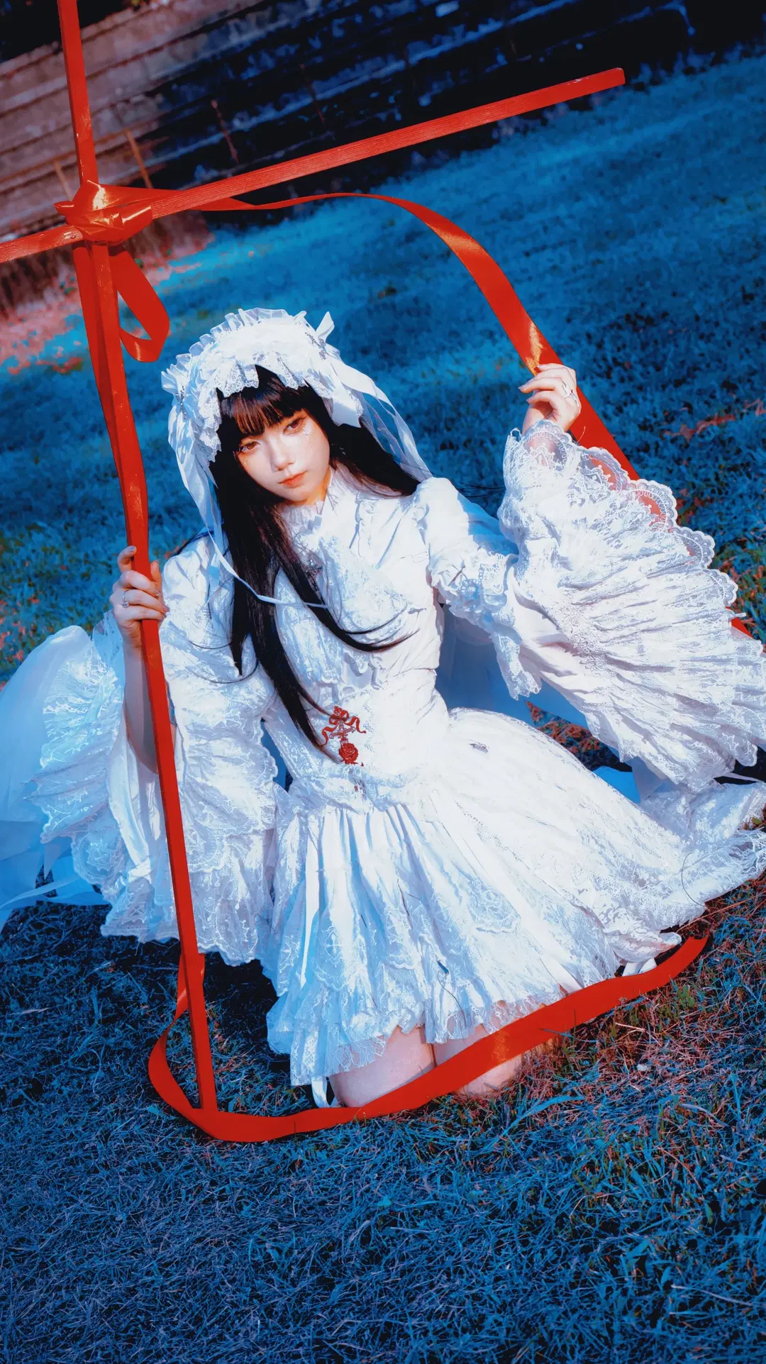 Lolita日系写真，背着十字架与翅膀的拍摄记录 - 森森Rikka - 第3张