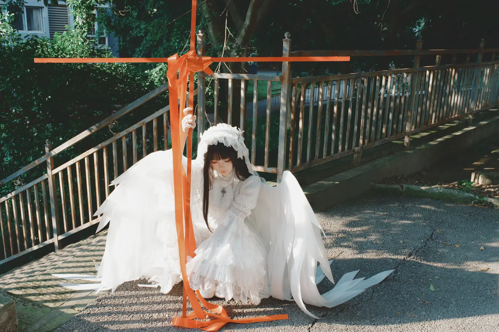 cosplay, Lolita, 天使翅膀, 日系写真, 白丝袜