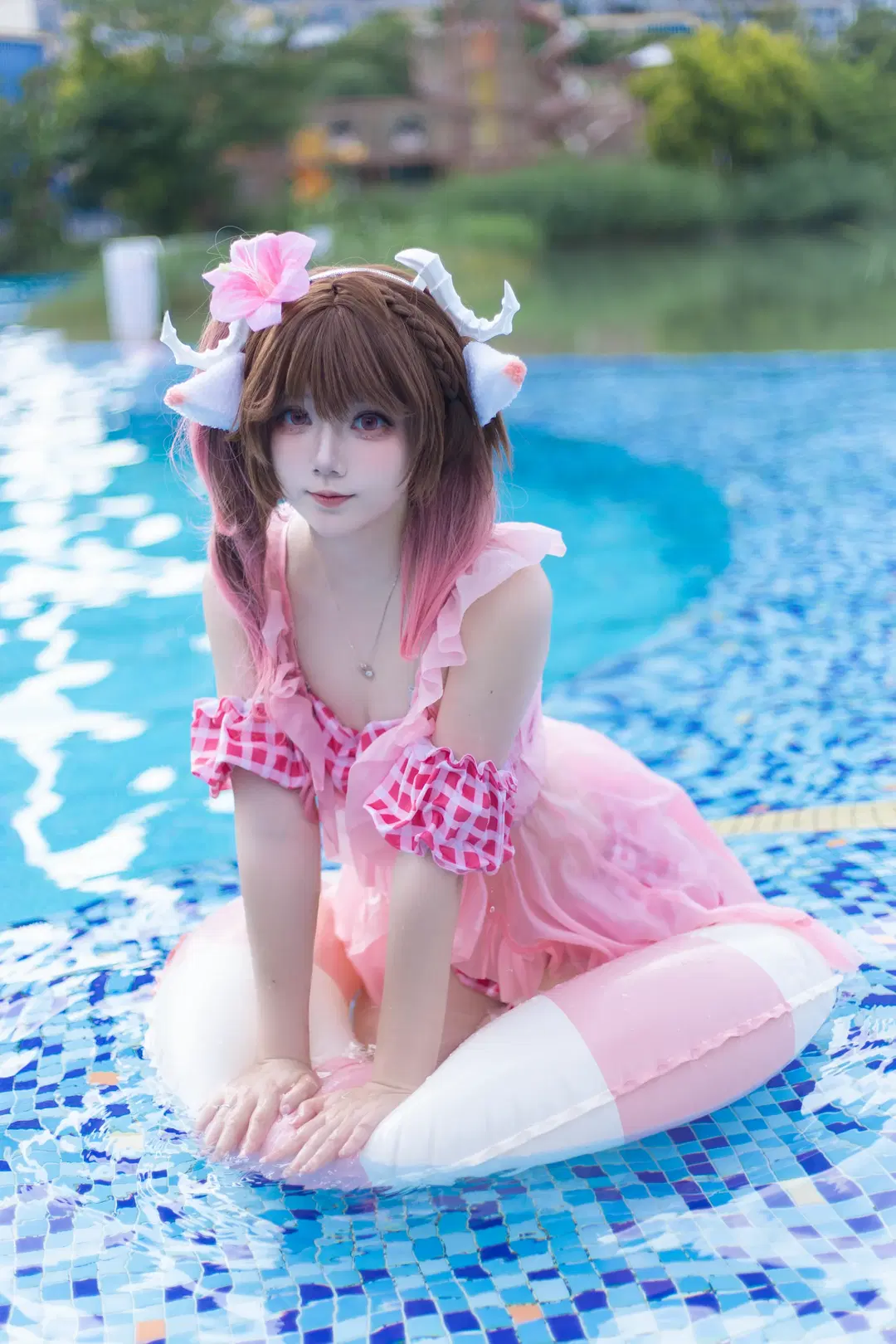 [Eyjafjalla Cosplay] Arknights: Little Sheep's Summer Swimsuit Records by 森森Rikka - Image 7