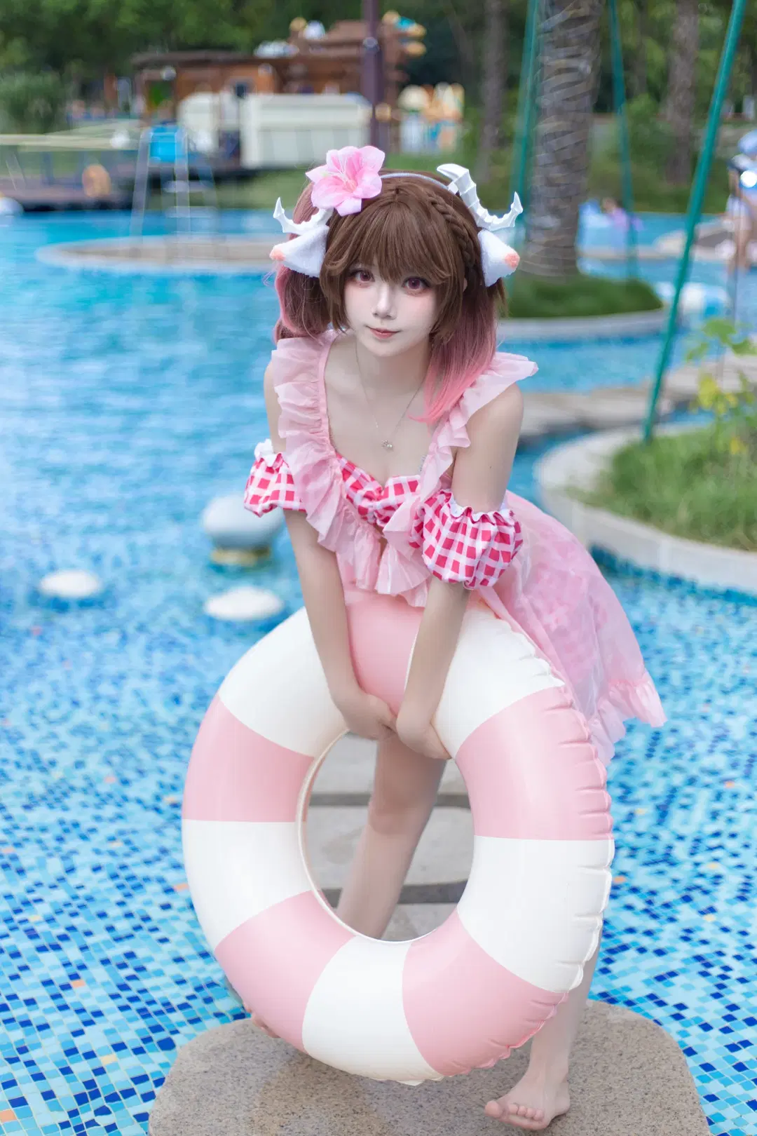 [Eyjafjalla Cosplay] Arknights: Little Sheep's Summer Swimsuit Records by 森森Rikka - Image 9