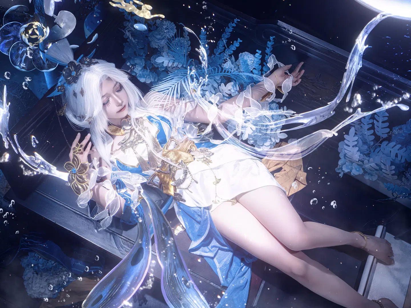 【嫦娥cos】王者榮耀落星盞，中秋月下的清冷感 - Septem - 第2張