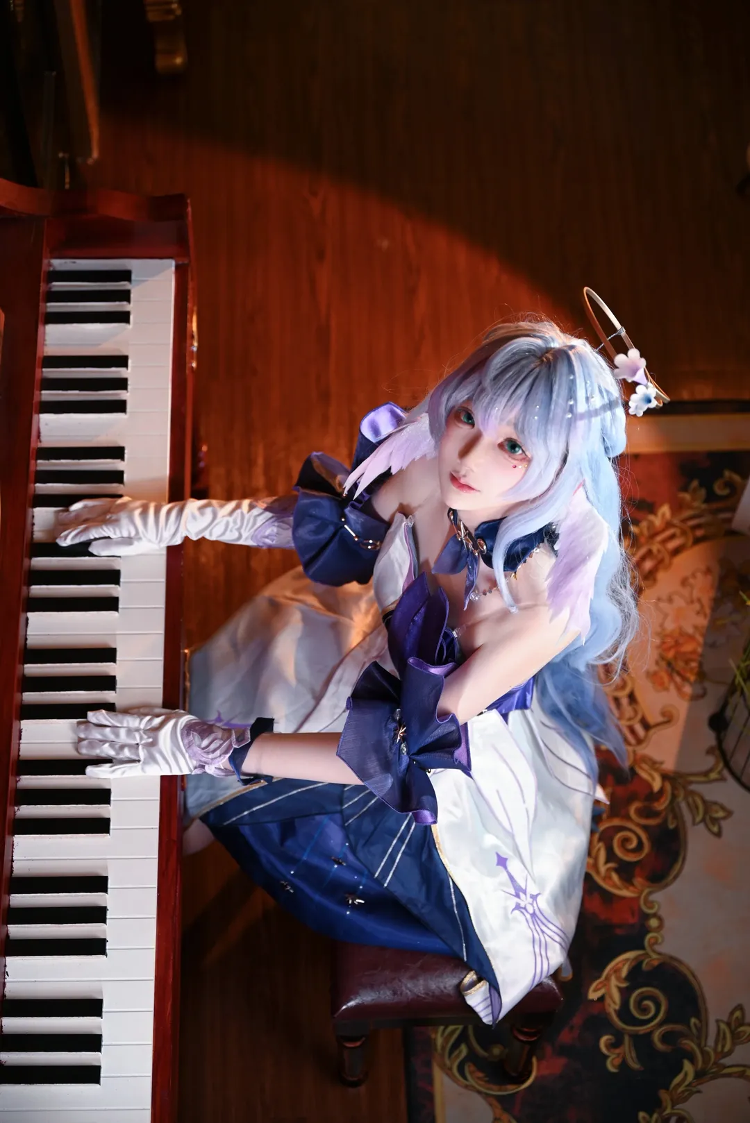 崩壞星穹鐵道, 知更鳥cos, 人像攝影, cosplay攝影, 鋼琴場景