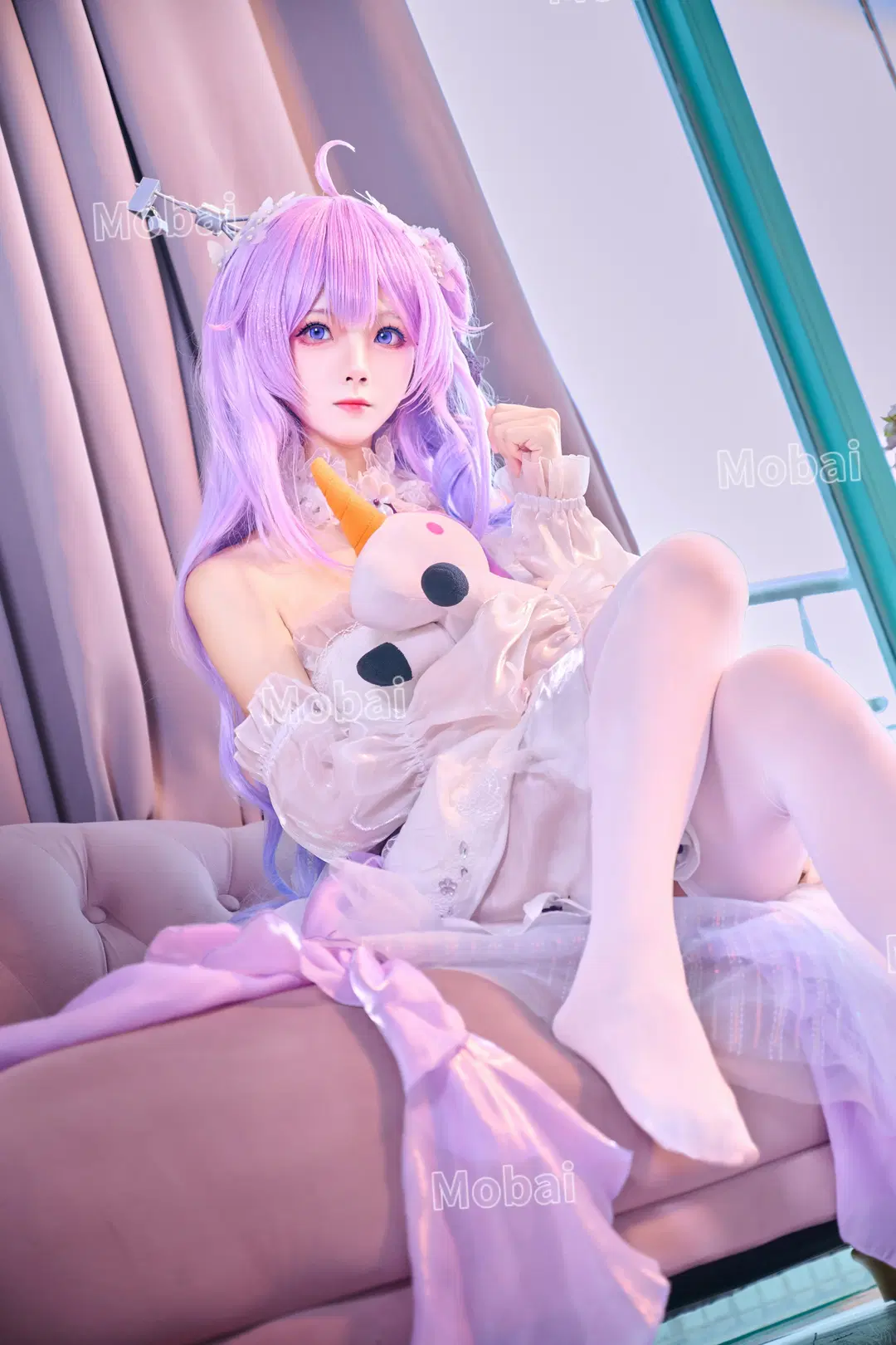 【独角兽cos】碧蓝航线独角兽改，今天也在努力帮哥哥的忙 - Mobai哒哒哒 - 第3张
