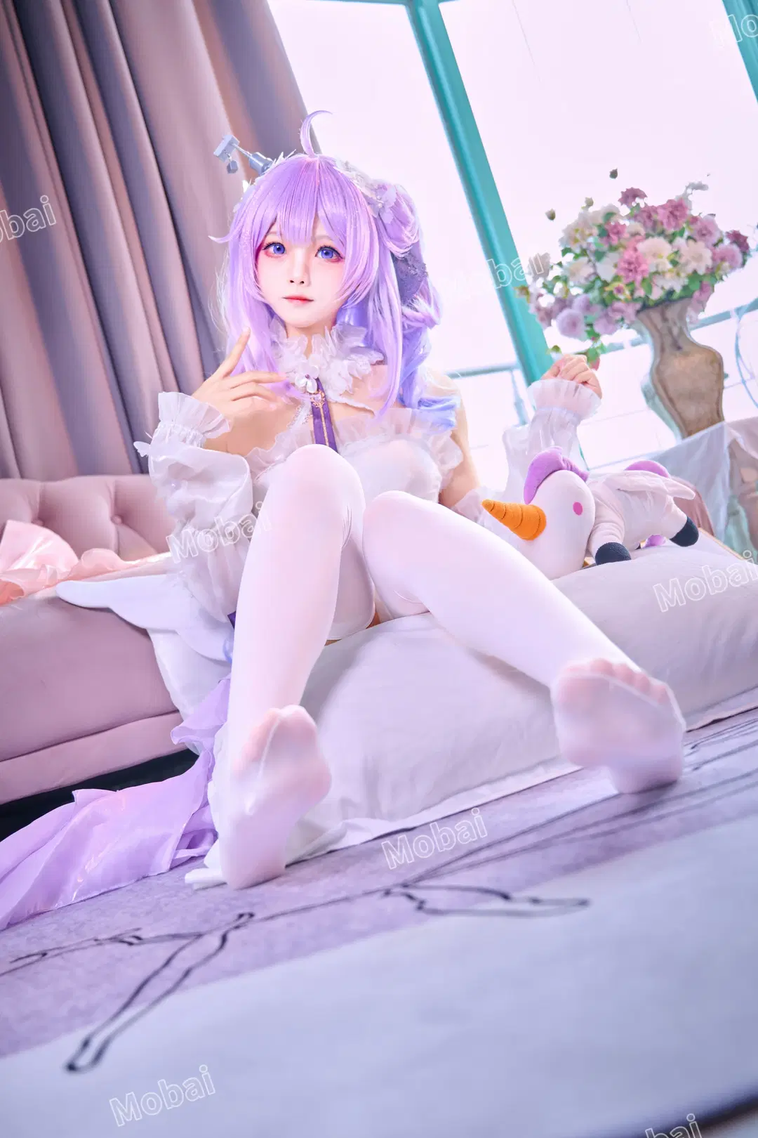 【独角兽cos】碧蓝航线独角兽改，今天也在努力帮哥哥的忙 - Mobai哒哒哒 - 第4张