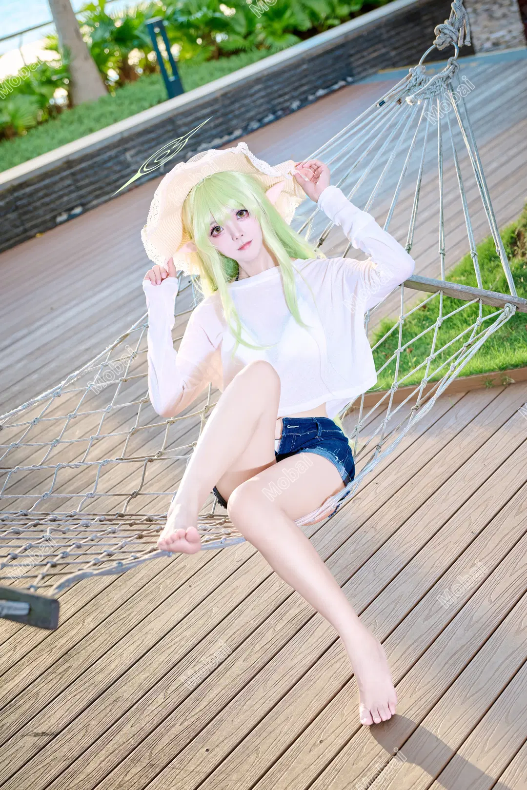 [Tachibana Hikari cosplay] Blue Archive Summer Swimsuit Poolside Photoshoot by Mobai哒哒哒 - Image 3