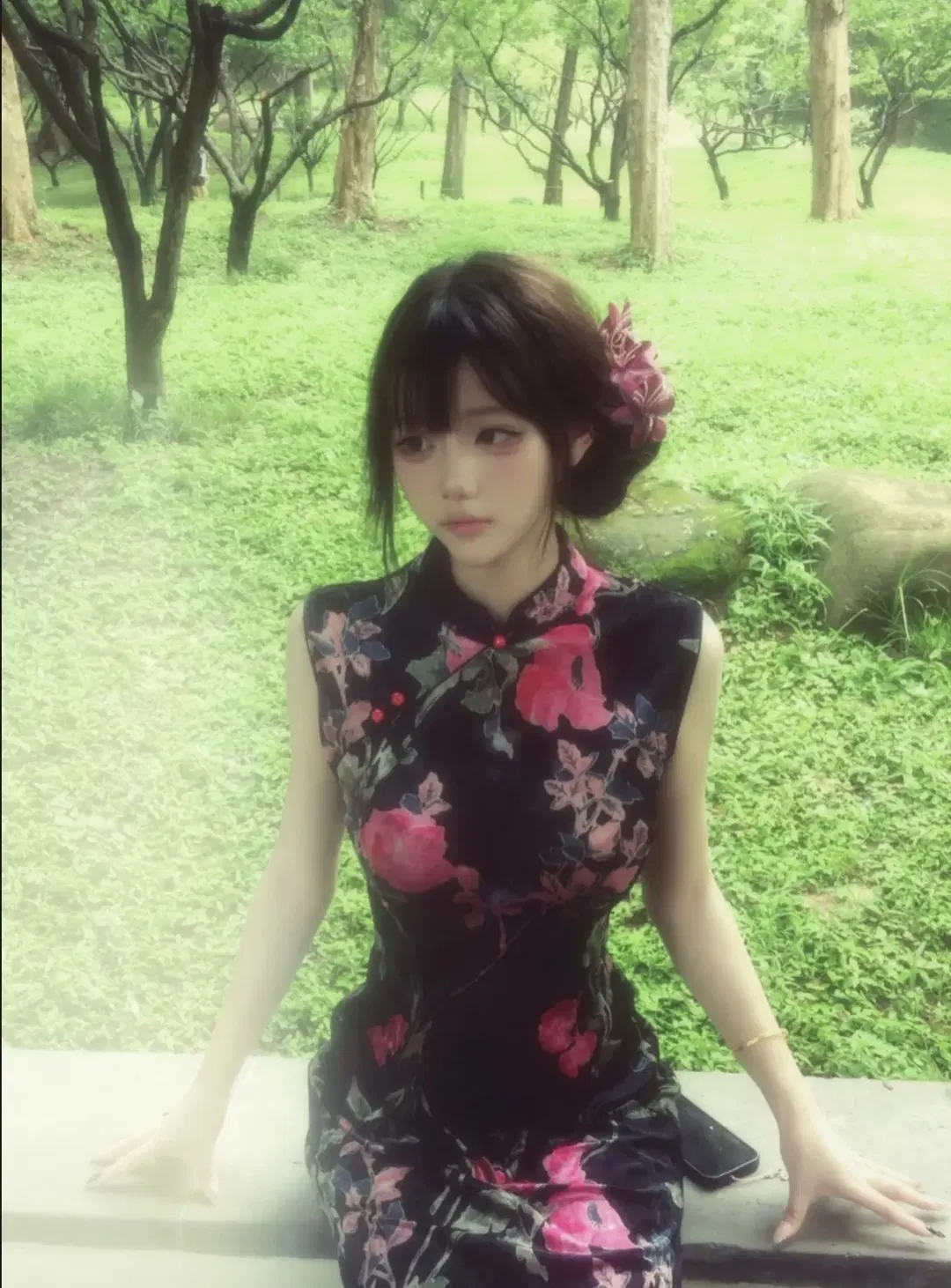 Two-Faced Cancerian Returns to Real Self: Garden Exterior Chinese-Style Cheongsam Photoshoot Log by 小汐真的睡不着（先看置顶） - Image 4