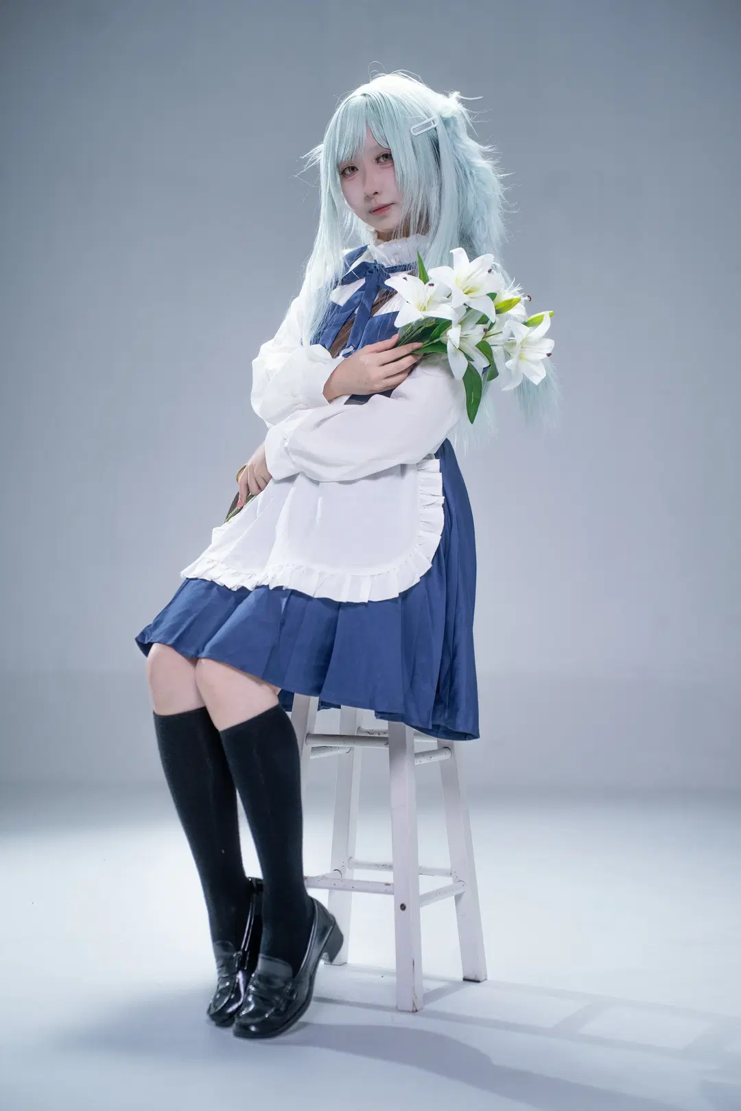 二次元, スタジオ撮影, アークナイツ, 若葉睦コスプレ, ストッキング
