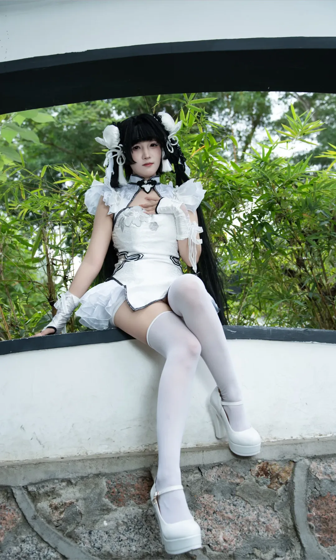 永劫无间, 旗袍, 殷紫萍cos, 二次元看见计划, 白丝 - 第10张