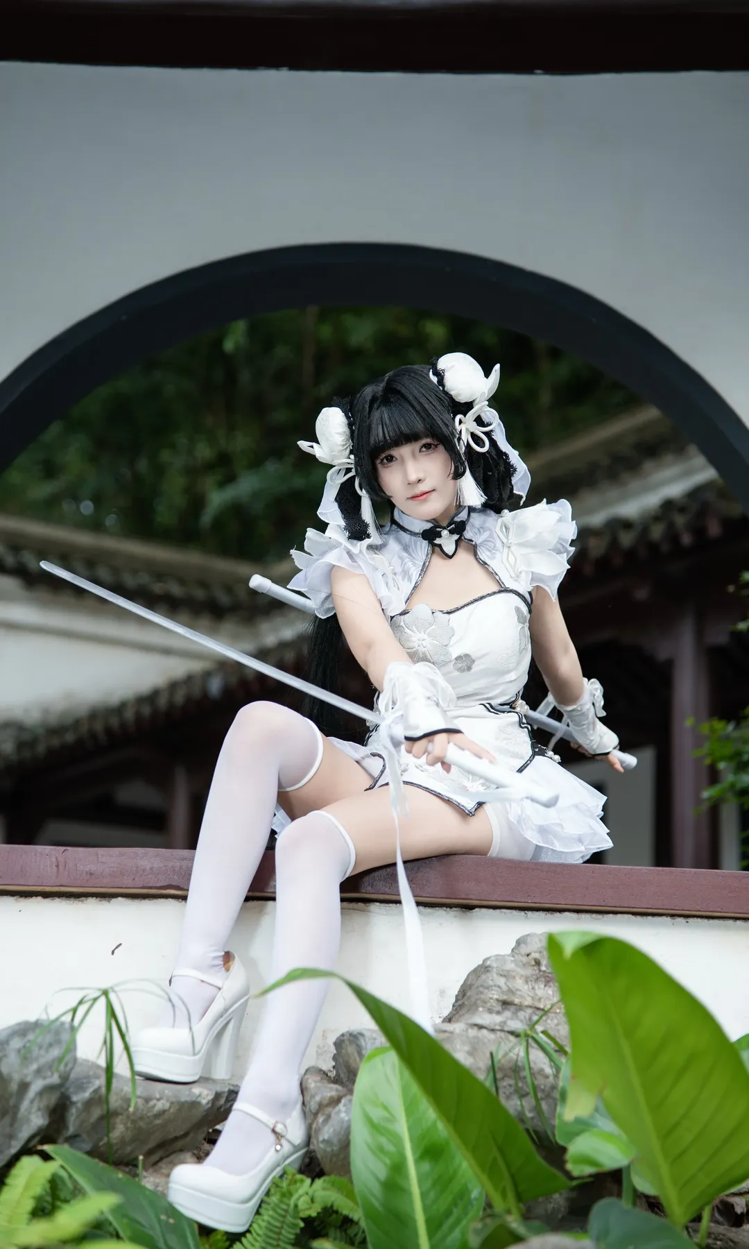永劫无间, 旗袍, 殷紫萍cos, 二次元看见计划, 白丝 - 第13张