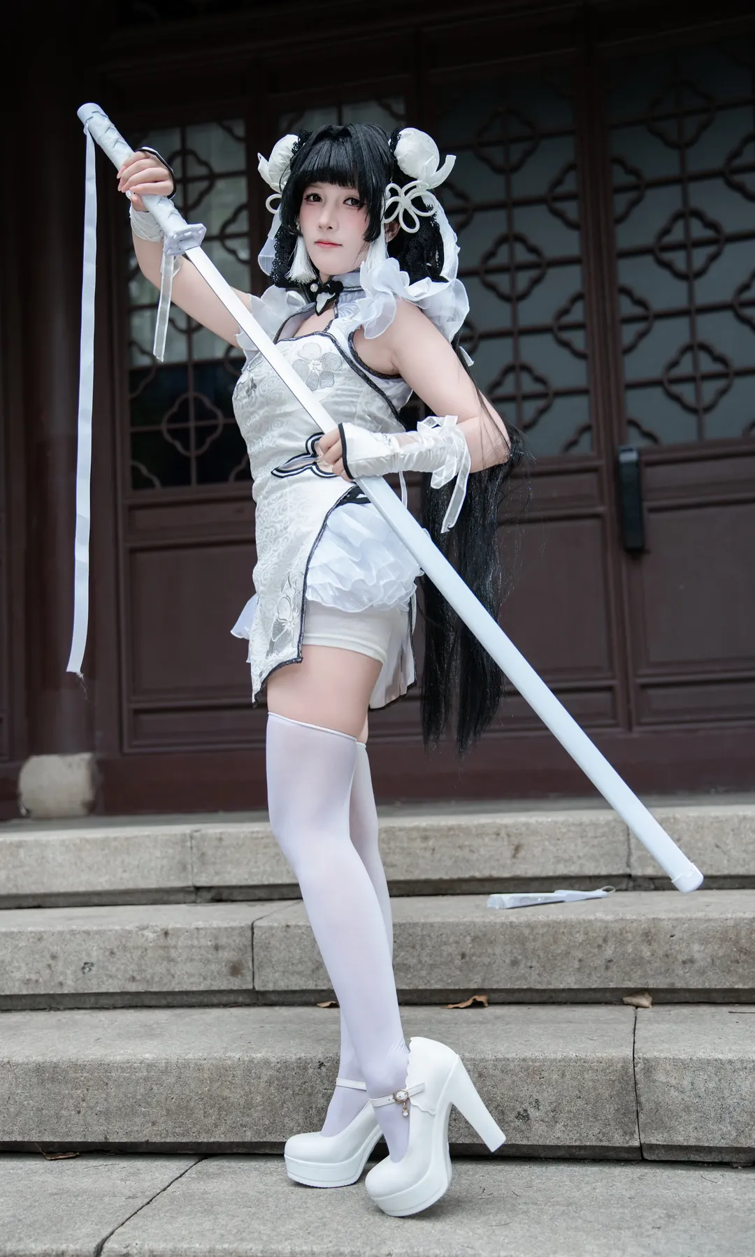 永劫无间, 旗袍, 殷紫萍cos, 二次元看见计划, 白丝 - 第6张